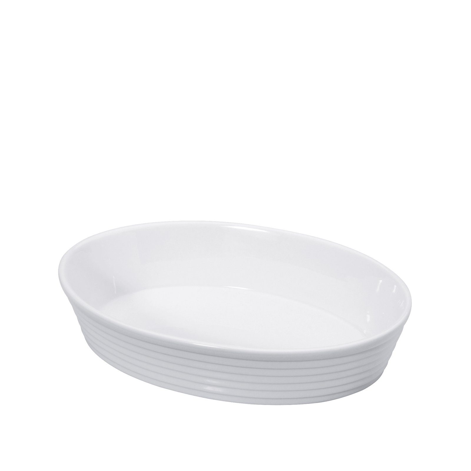 Neuetischkultur Auflaufform Bauernform weiß, oval Burgund, Porzellan, (1-St), Auflaufform, Lasagneform, Backofenform