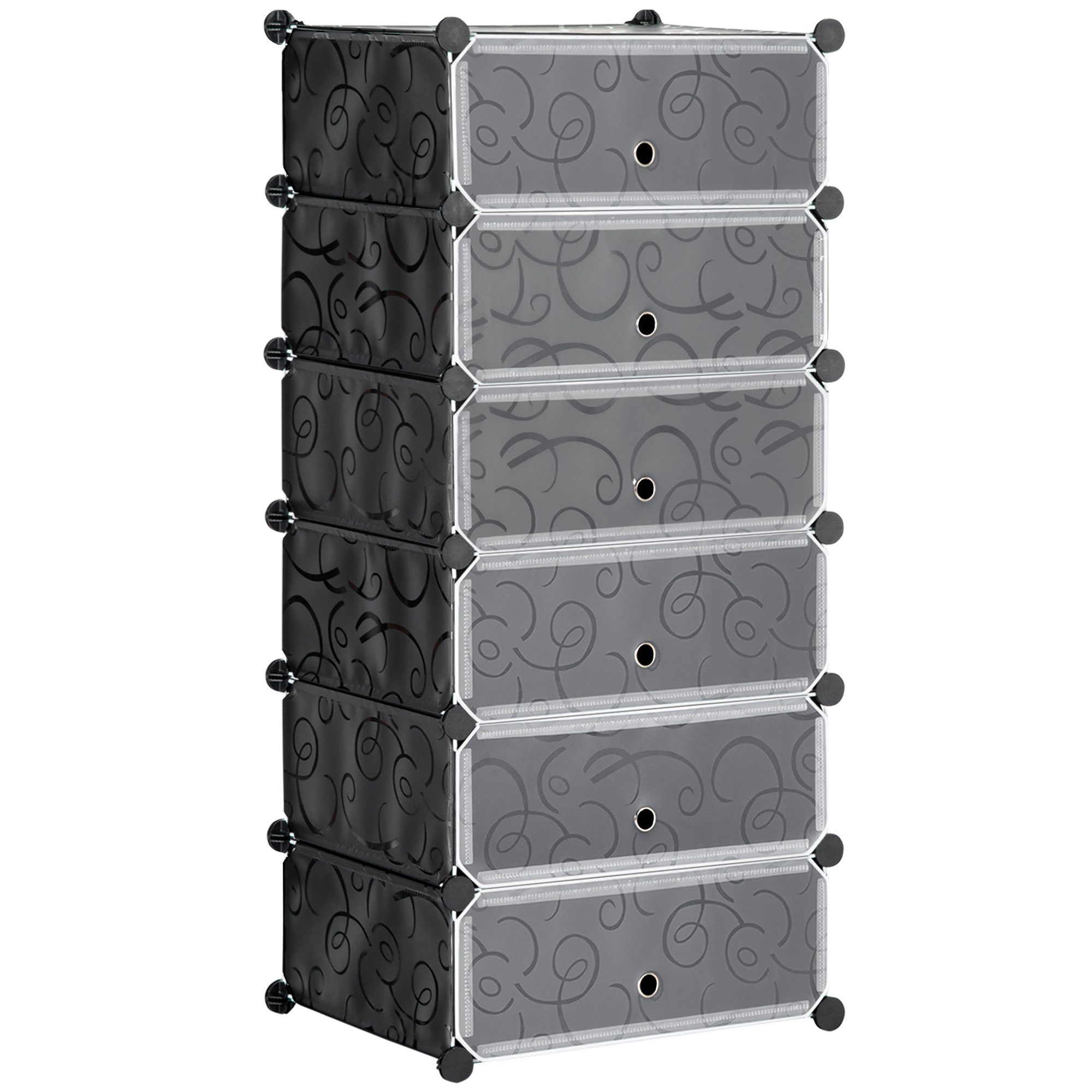 HOMCOM Schuhregal Modulares Regalsystem für 6 günstig online kaufen