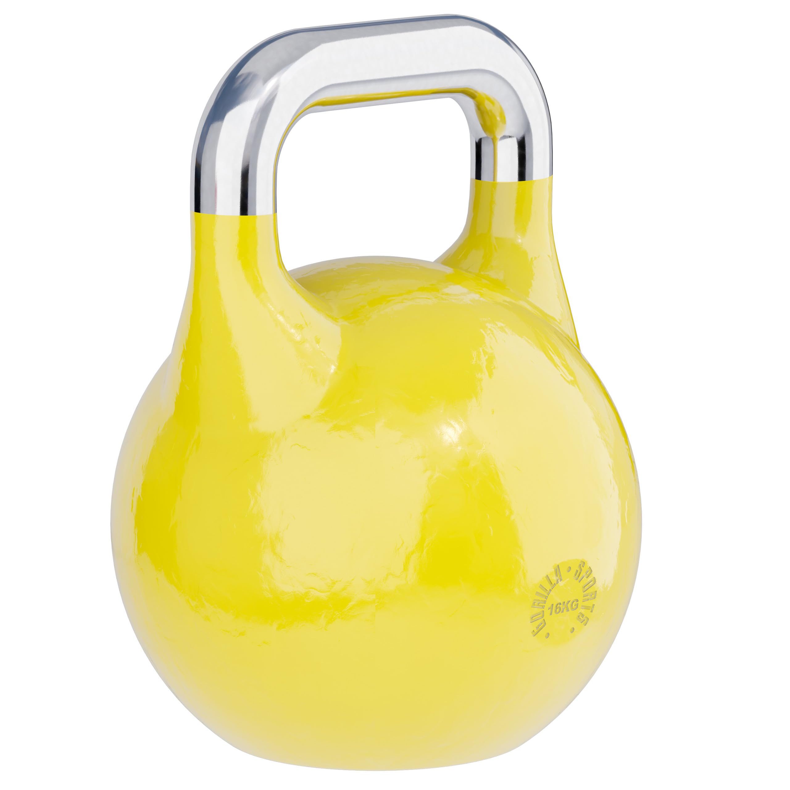 GORILLA SPORTS Kettlebell Gewicht 8 bis 36 kg, Bodenschonende, aus Massivstahlguss, Kugelhantel, Competition Kugelgewicht, Profi Schwunghantel, für Krafttraining, Gym