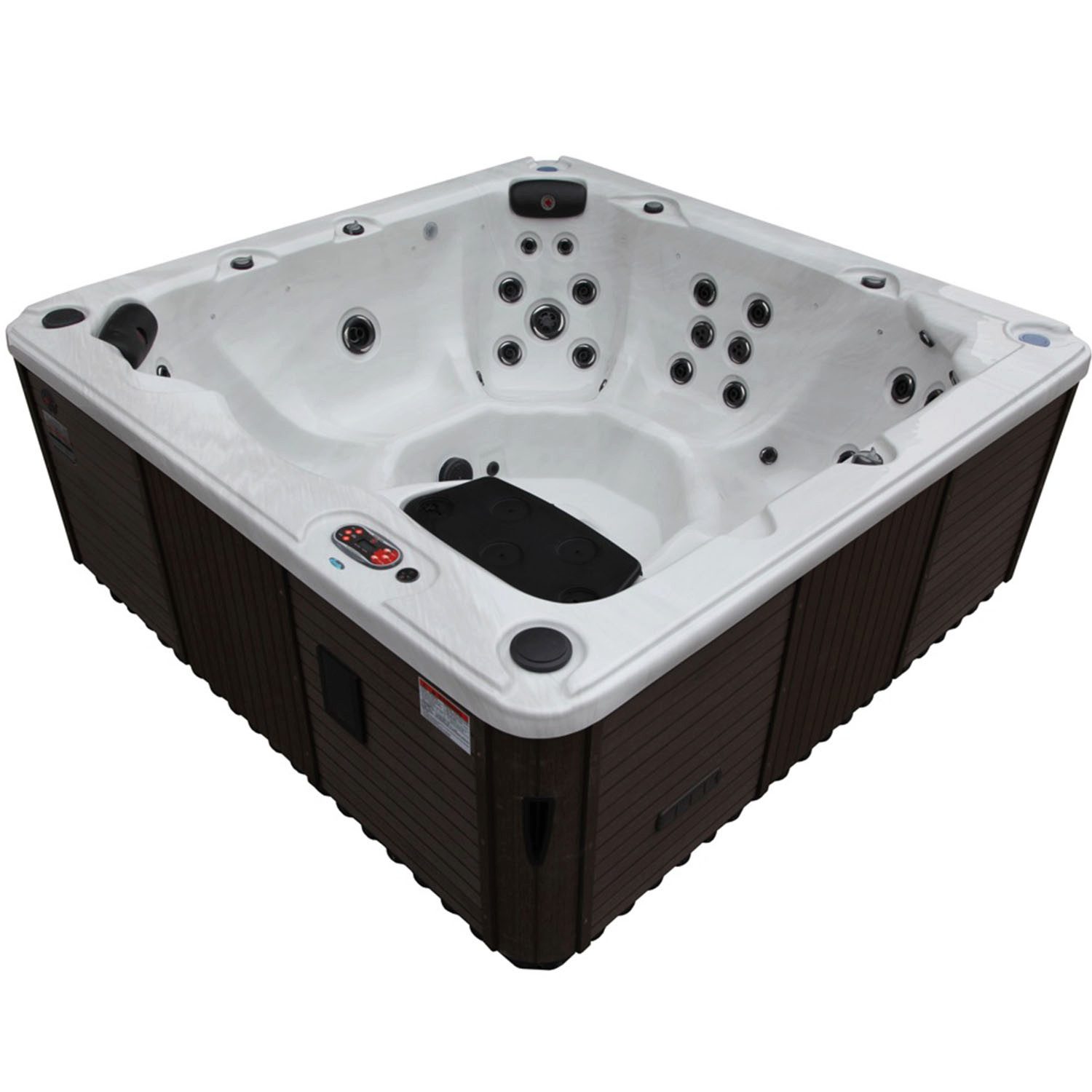 Canadian Spa GmbH Whirlpool Victoria UV, Aufstellbecken, 219 cm x 219 cm, für 6 Personen, Inkl. UV & Ozon
