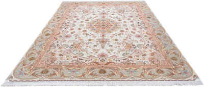 Orientteppich Perser - Täbriz - Premium - 340 x 246 cm - beige, morgenland, rechteckig, Höhe: 5 mm, Wohnzimmer, Handgeknüpft, Einzelstück mit Zertifikat