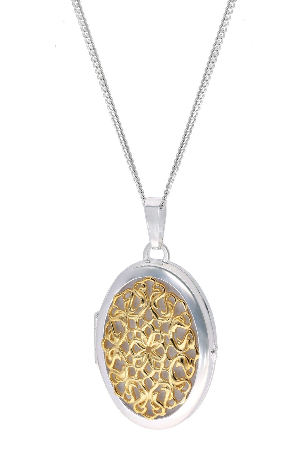 trendor Panzerkette mit aus 925 Silber Bicolor günstig online kaufen