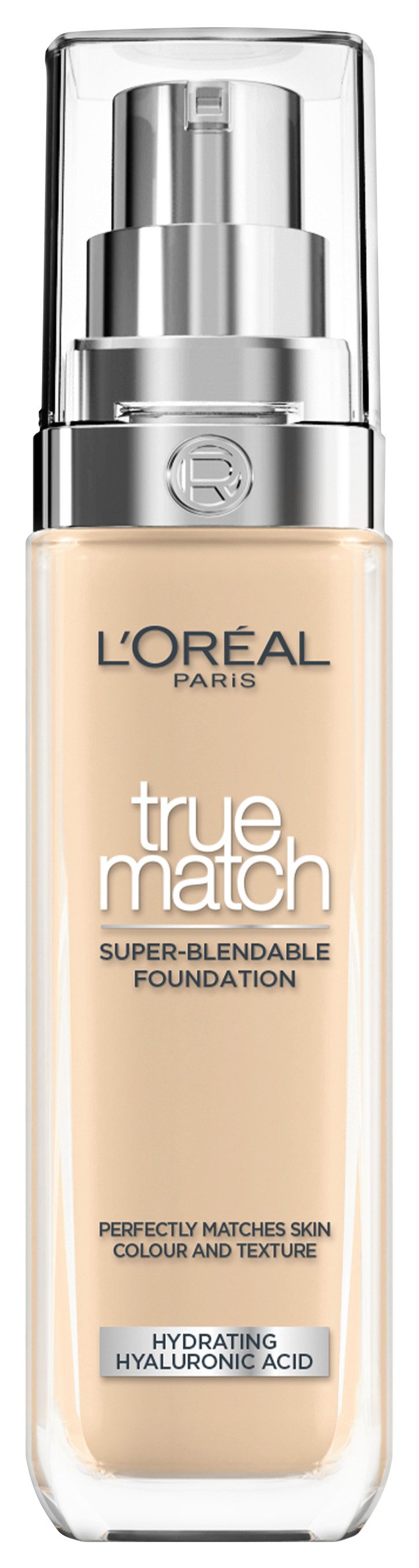 L'ORÉAL PARIS Foundation L'Oréal Paris True Match Foundation, Spendet Feuchtigkeit, mittlere Deckkraft, passt sich dem Hautton an.