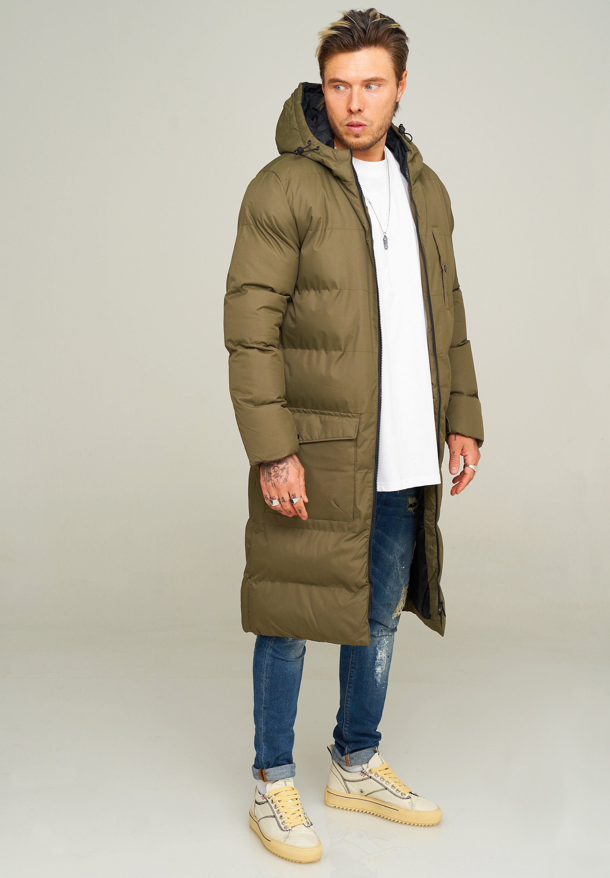 behype Parka LONGLINE PUFFER PARKA mit Kapuze