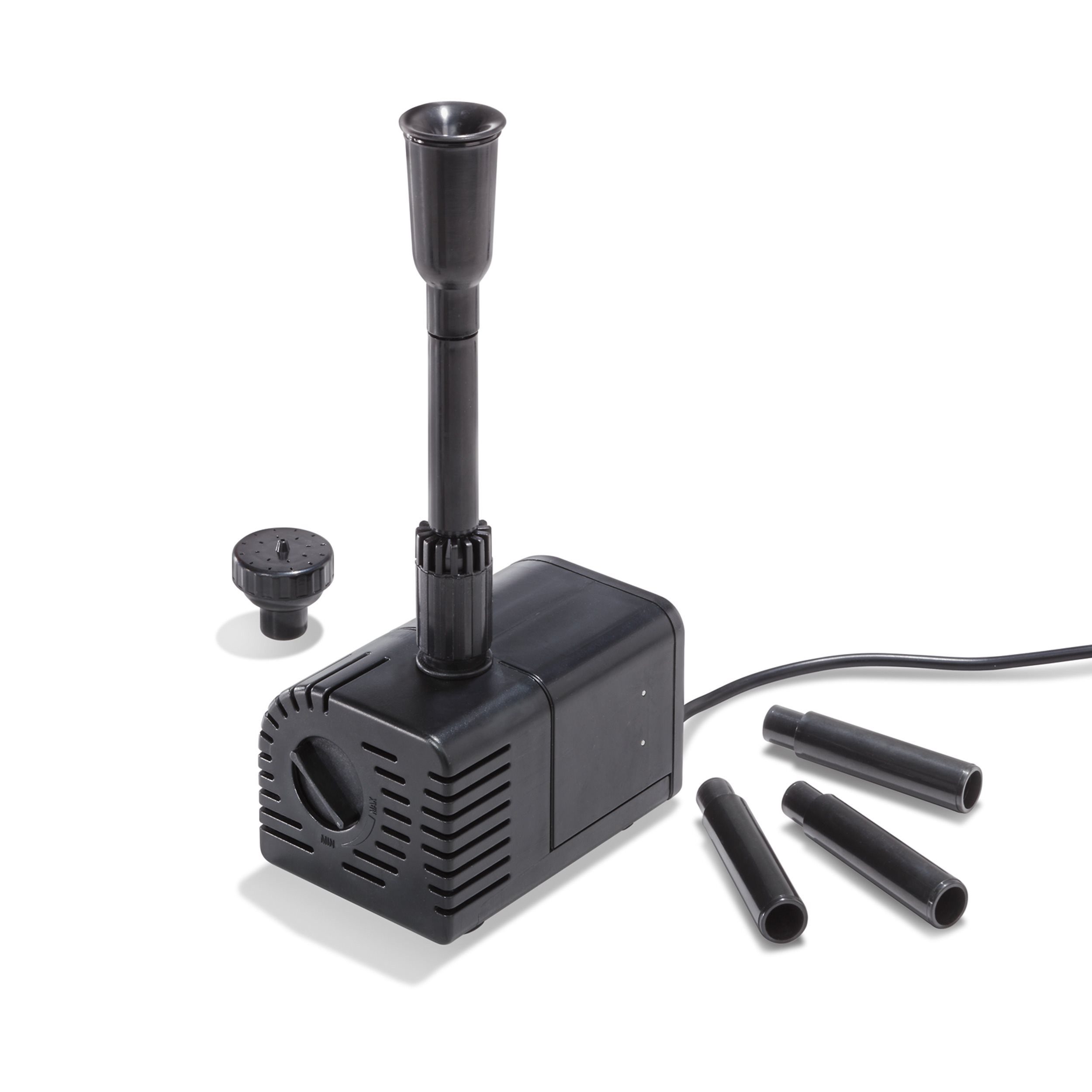 esotec Solarpumpe 900/1500 Siena Einzelpumpe 12-24V/DC 900-1500l/h LED-Anschluss 101758 (Komplettset)