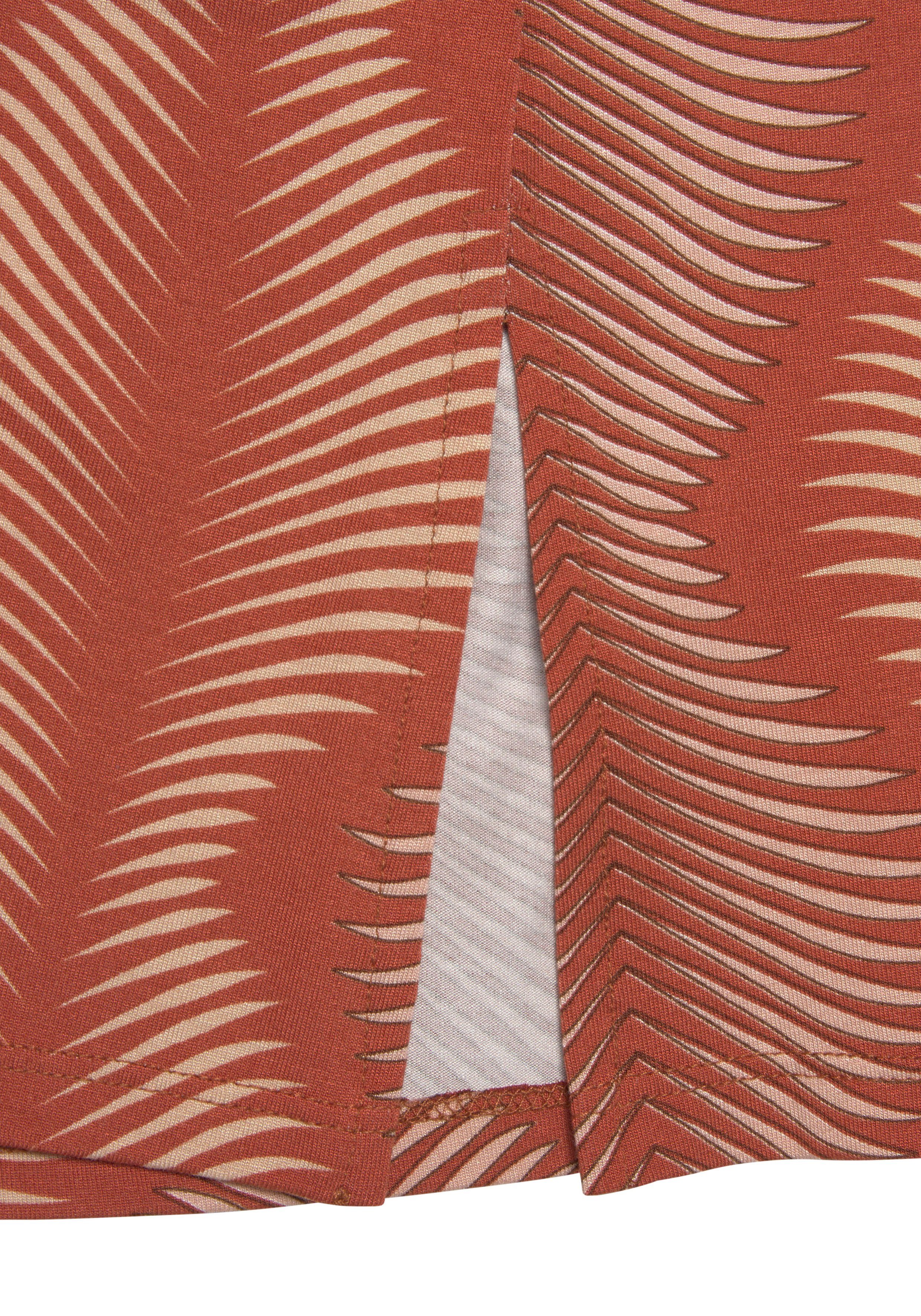 Nachthemd Terracotta LASCANA Allover-Druck graphischen bedruckt mit