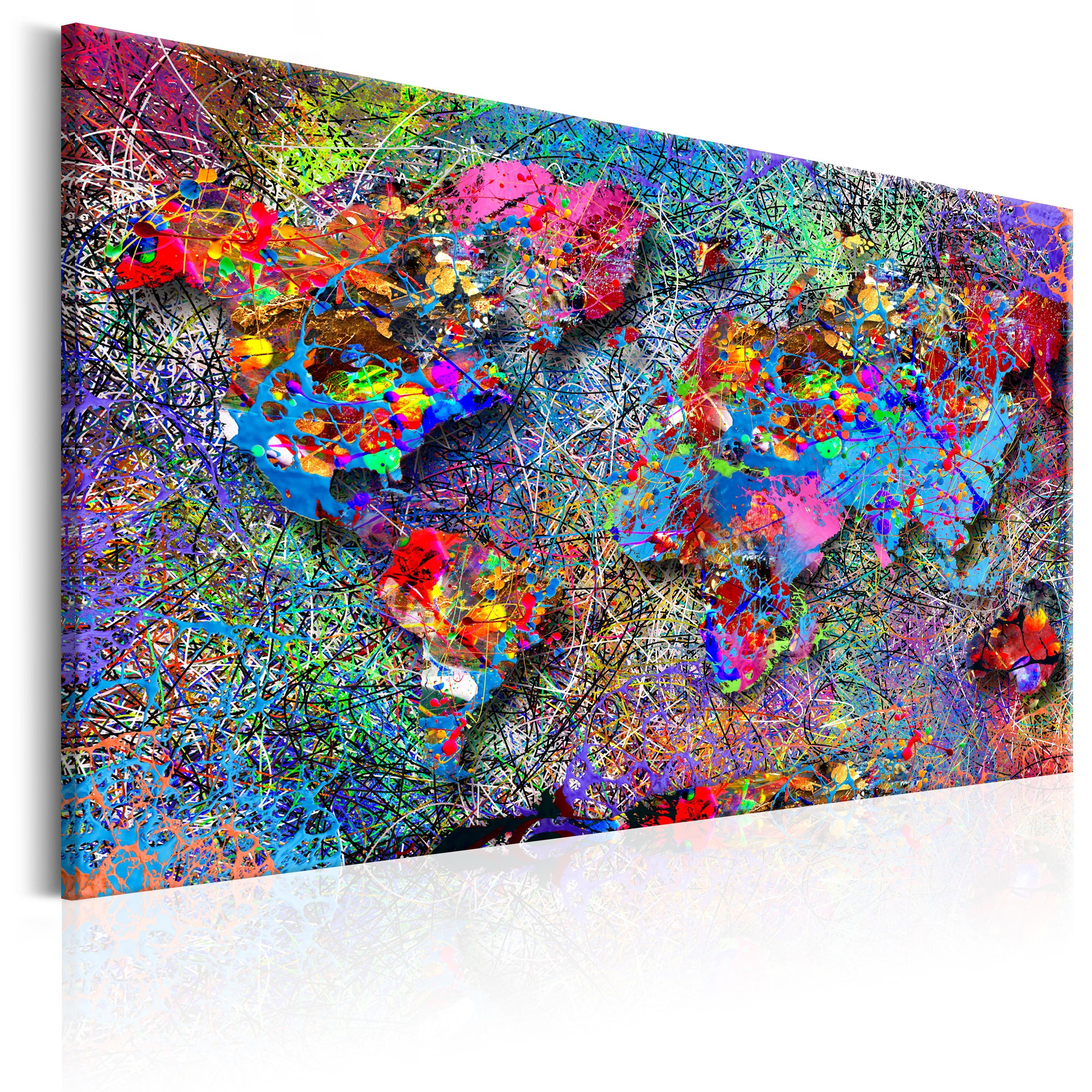 Artgeist Wandbild Map: Jackson Pollock inspiration
