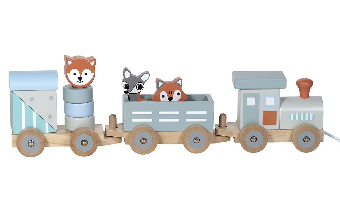 KINDSGUT Spielzeug-Eisenbahn Holzeisenbahn, (12-tlg), Holzspielzeug, ohne günstig online kaufen
