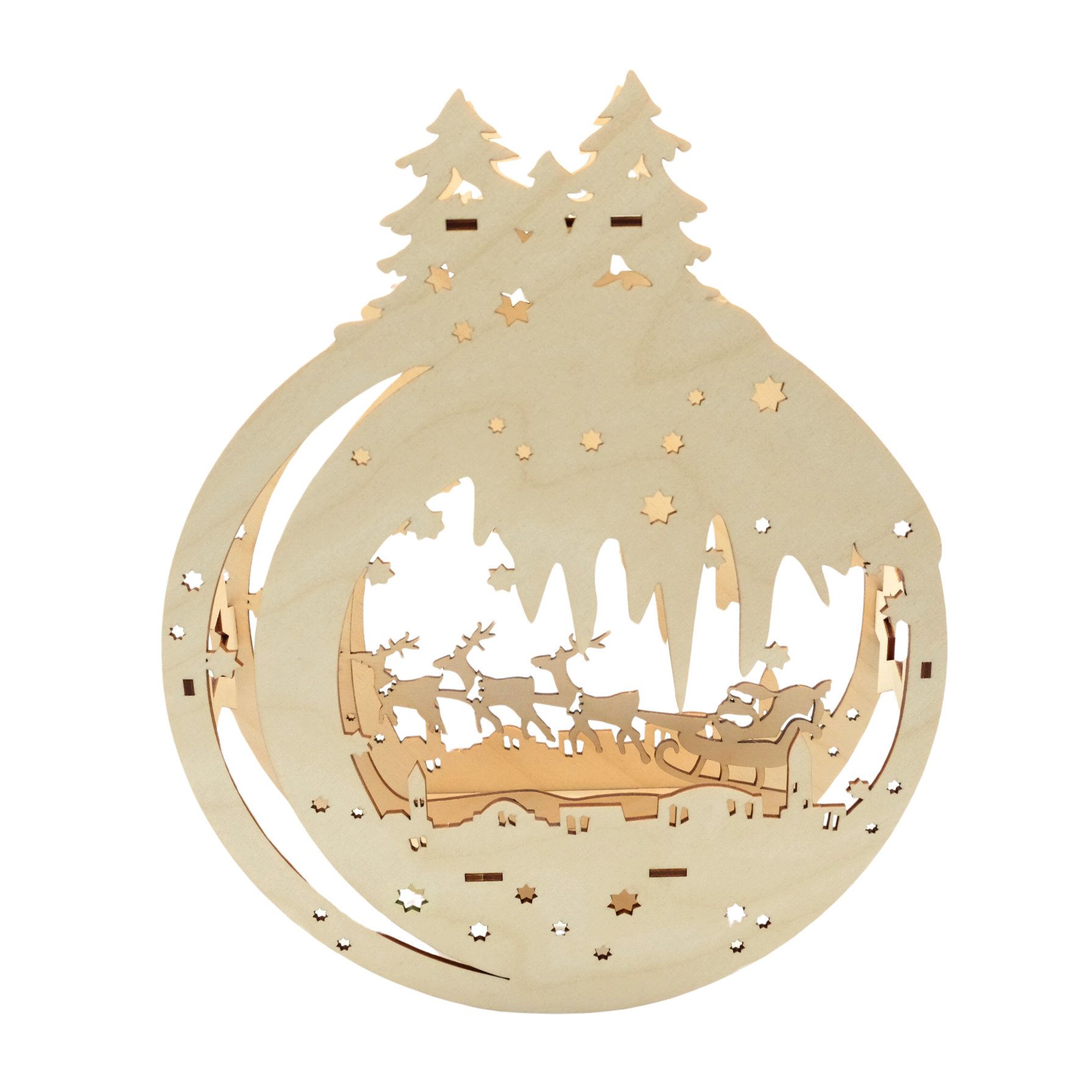 DeColibri Beleuchtetes Fensterbild Fensterbild Weihnachten "Rentierschlitte günstig online kaufen