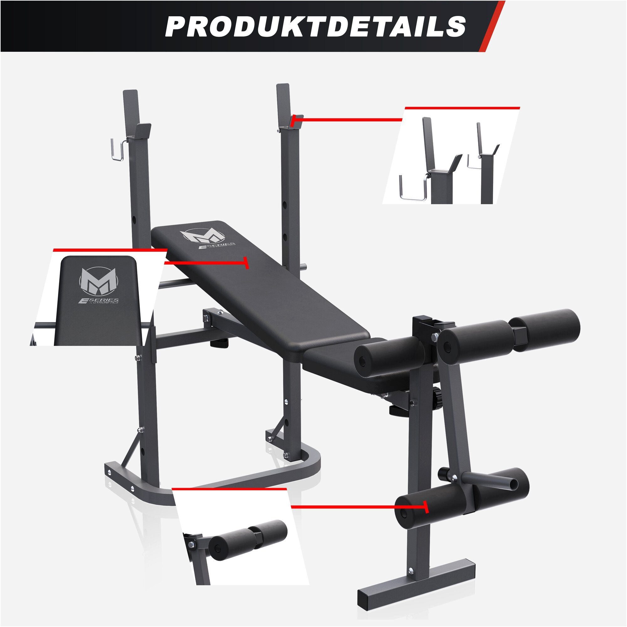 GORILLA SPORTS Hantelbank E-Series Multi-Schrägbank Beincurler, (1-tlg)