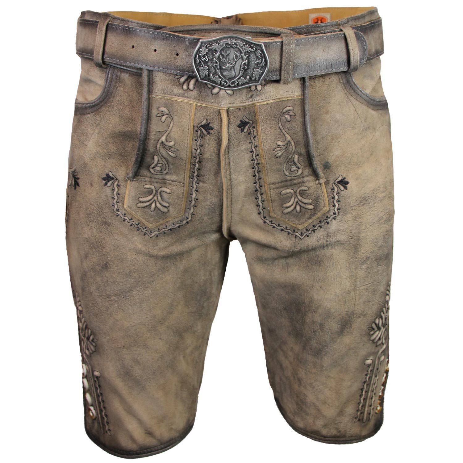 Maddox Trachtenlederhose MADDOX Kurze Herren Lederhose 'Zugersee' mit Gürte günstig online kaufen