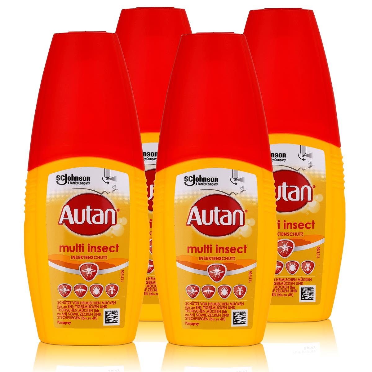 Autan Insektenspray Autan Multi Insect Insektenschutz Pumpspray 100ml (4er Pack)