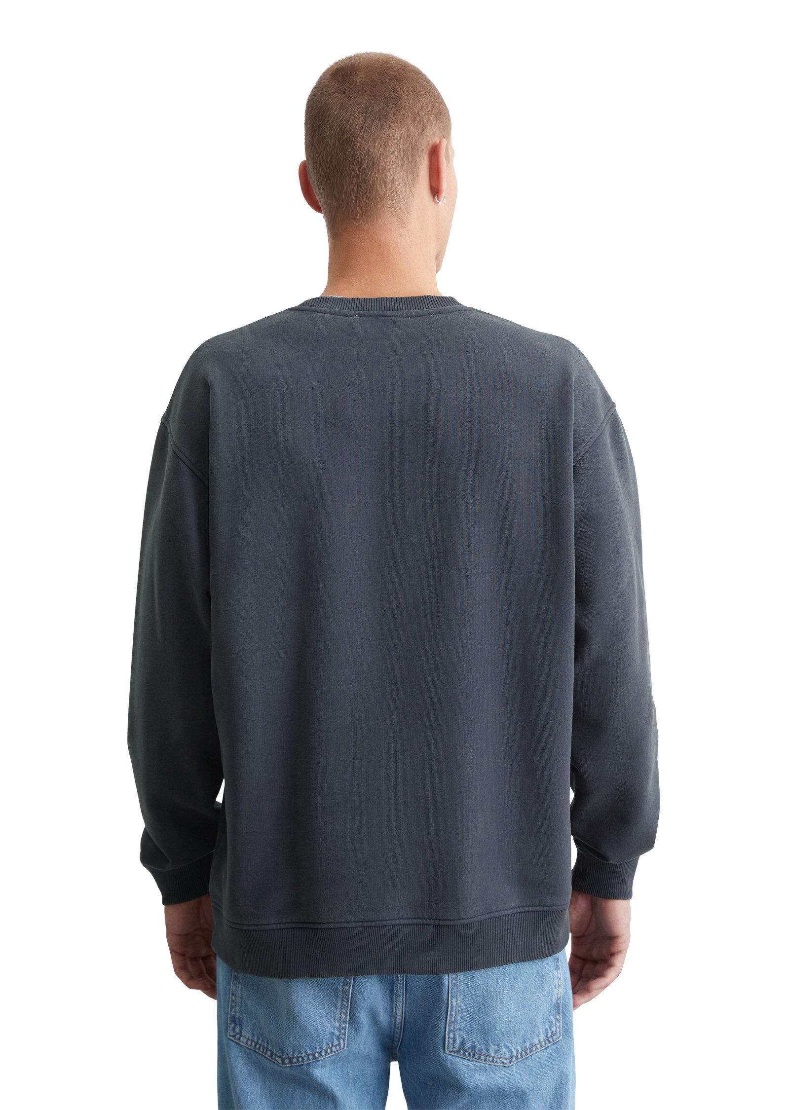 Marc O'Polo DENIM Sweatshirt mit Ton-in-Ton-Stickerei günstig online kaufen