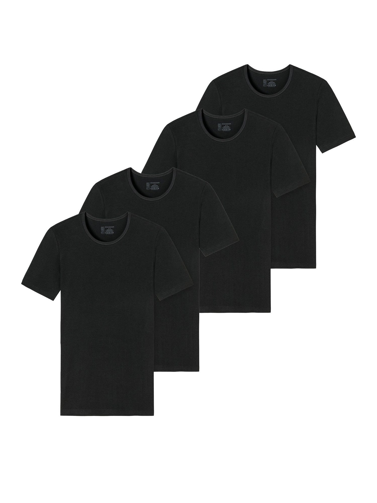 Schiesser T-Shirt 95/5 Organic Cotton (4-tlg) günstig online kaufen