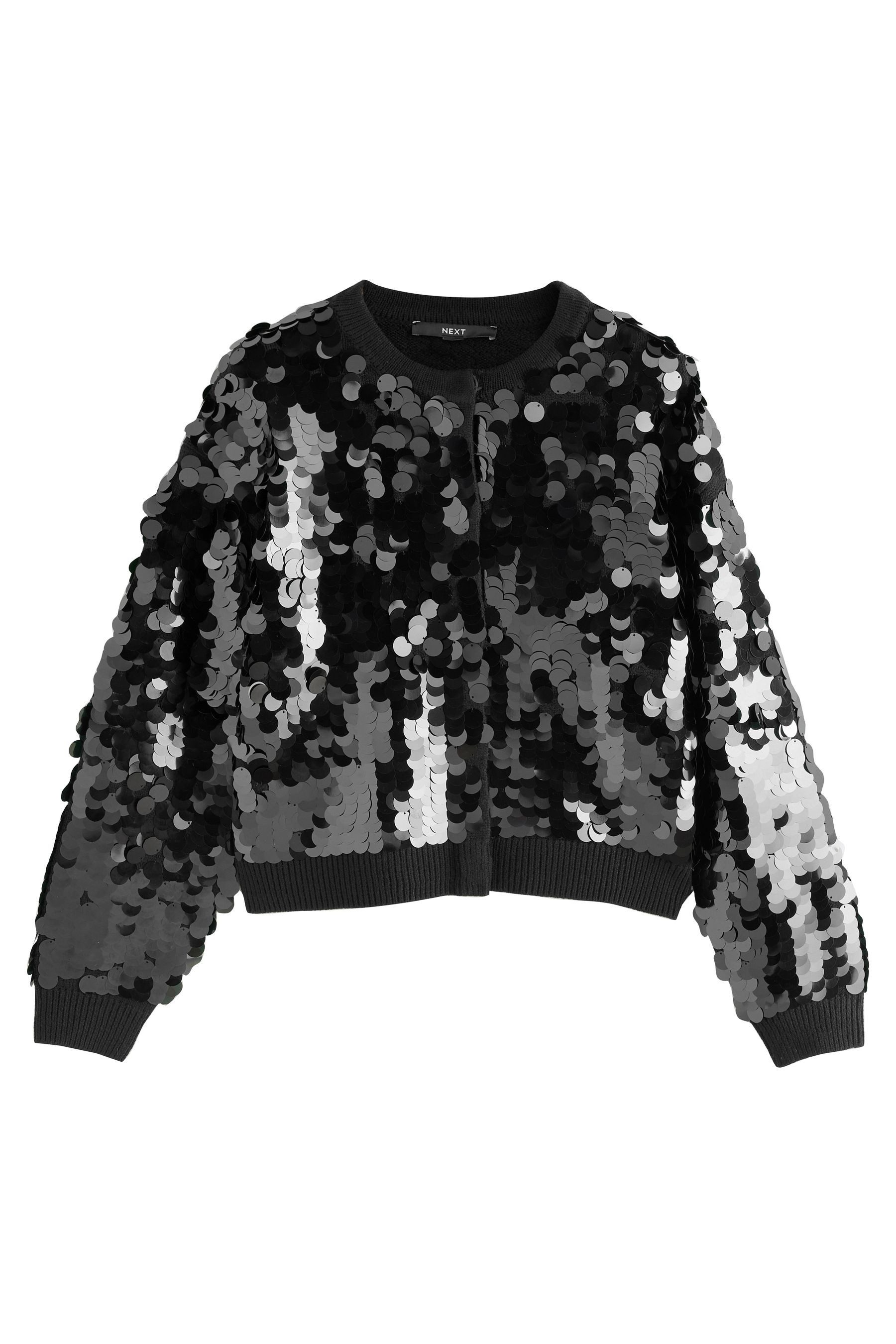 Next Strickjacke Strickjacke mit Pailletten (1-tlg)