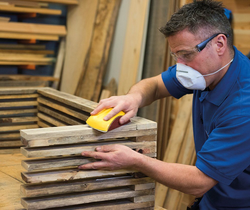 Handschleifer Schleifklotz mit Griffmulden 85 x 150 mm inkl. Schleifblätter