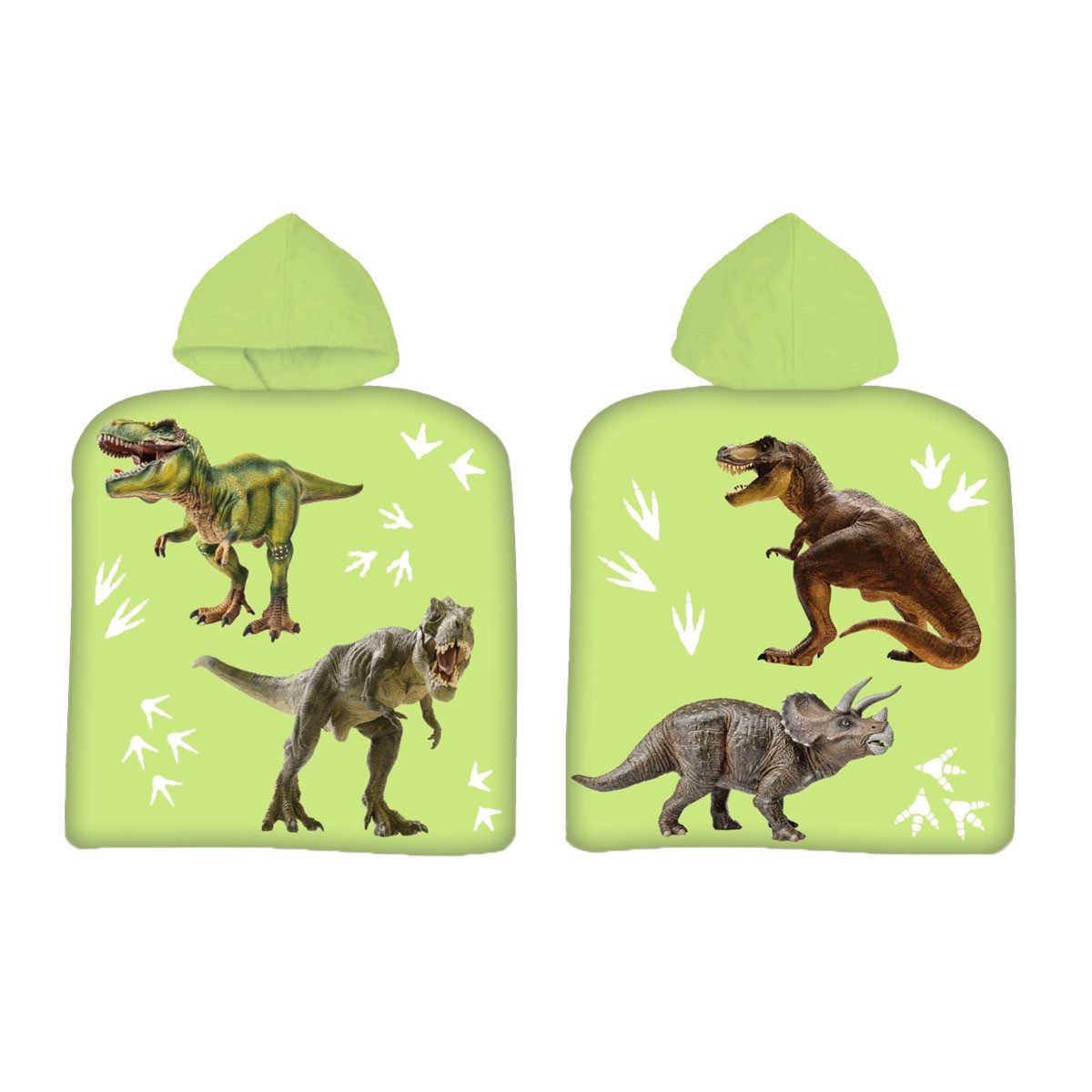 BrandMac Badeponcho Dino Unisex Kinder, Lang, Frottee, Keine / nicht relevant, Schlupf, Badeponcho, Bademantel, Badehandtuch, Badetextilien, Cardigan