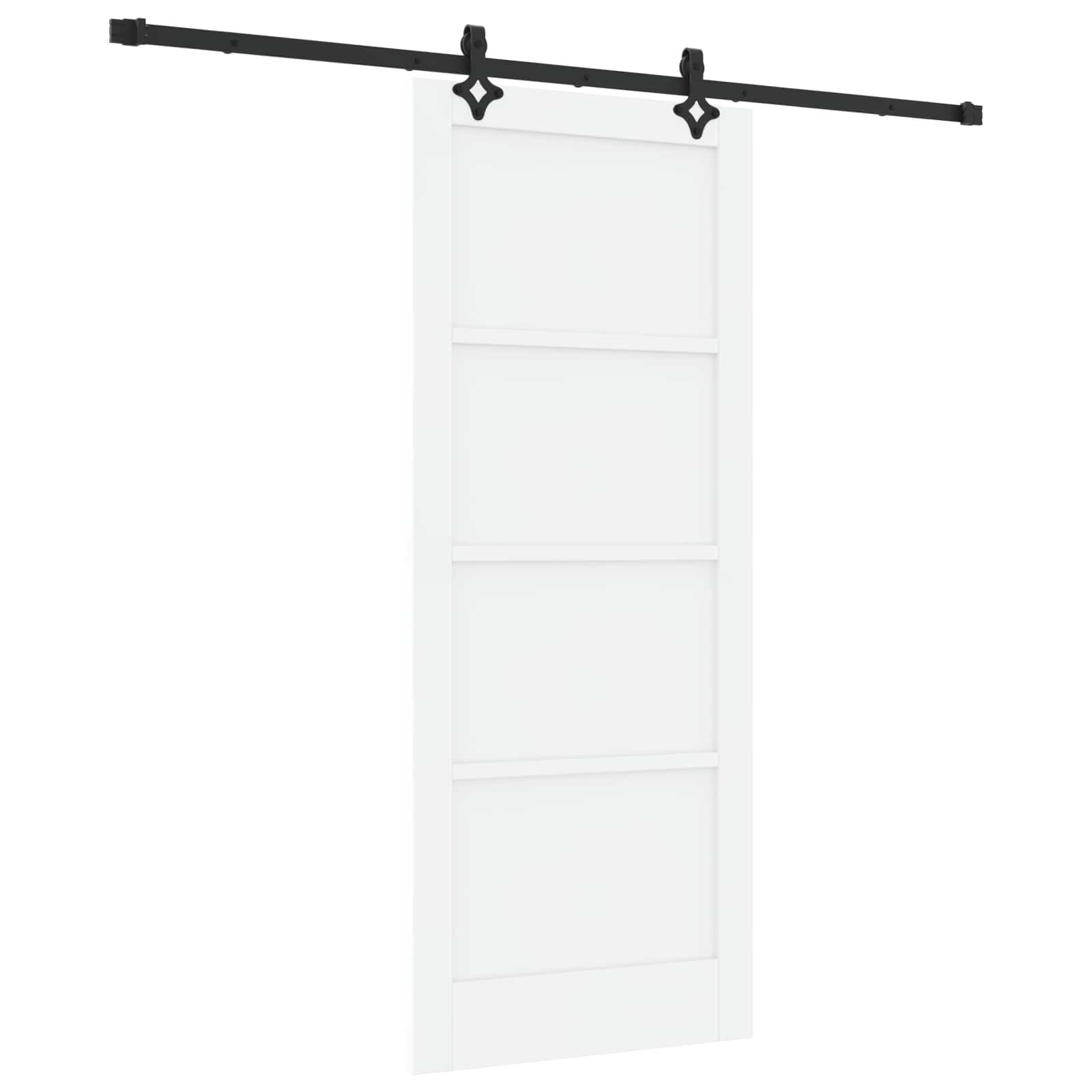 vidaXL Haustür Schiebetür ORKDAL Weiß 83 x 202 cm Massives Kiefernholz (1-St)