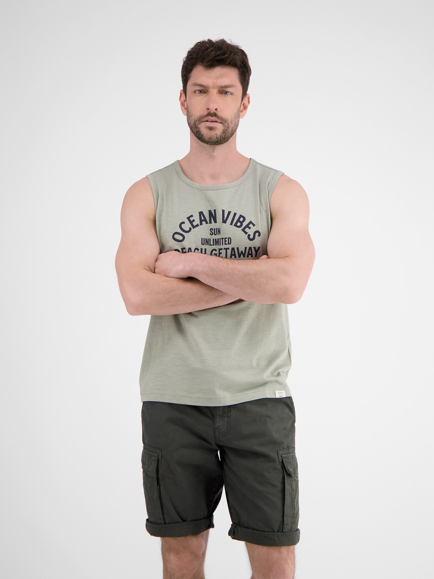 LERROS Muskelshirt "LERROS Herren Tanktop mit Brustprint" günstig online kaufen