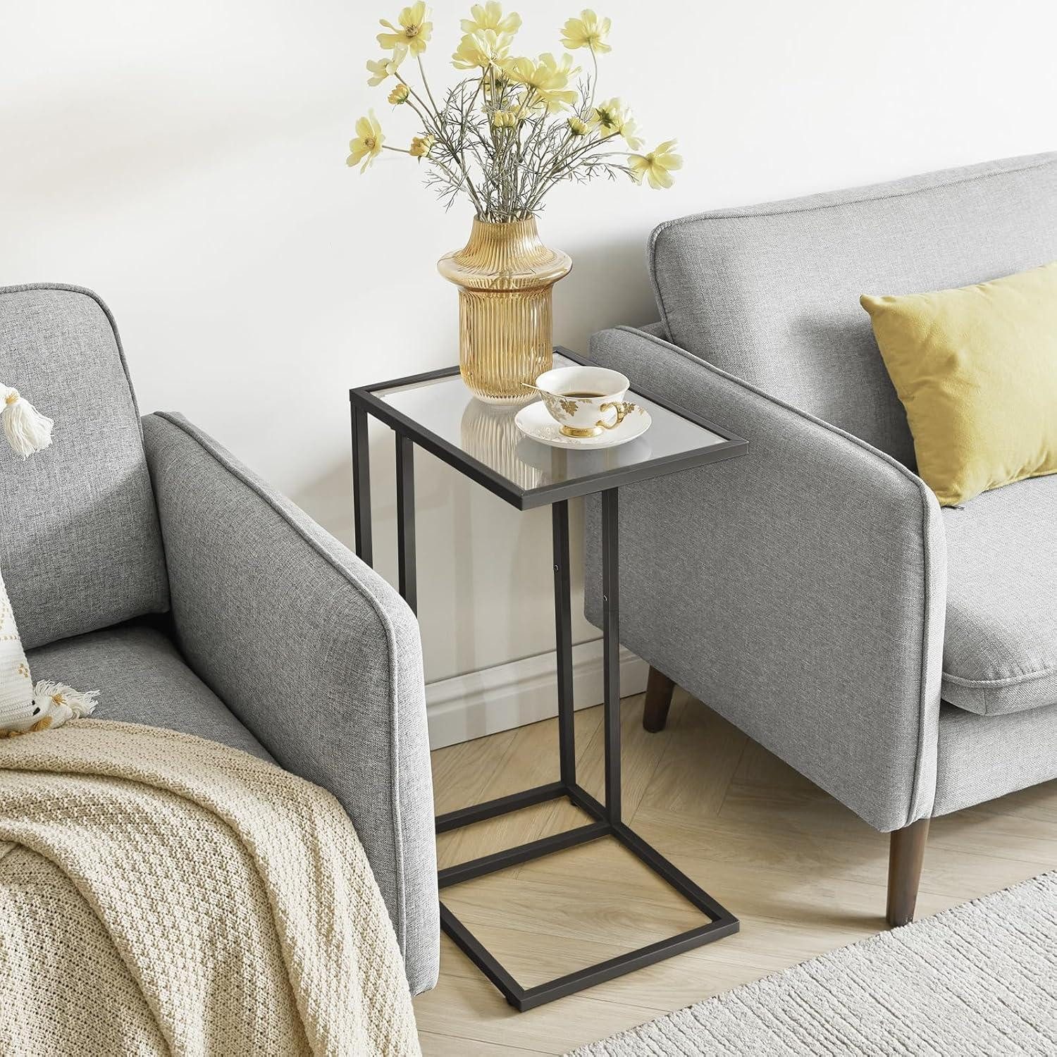 LuxusKollektion Beistelltisch Beistelltisch Sofa Laptoptisch Glastisch günstig online kaufen