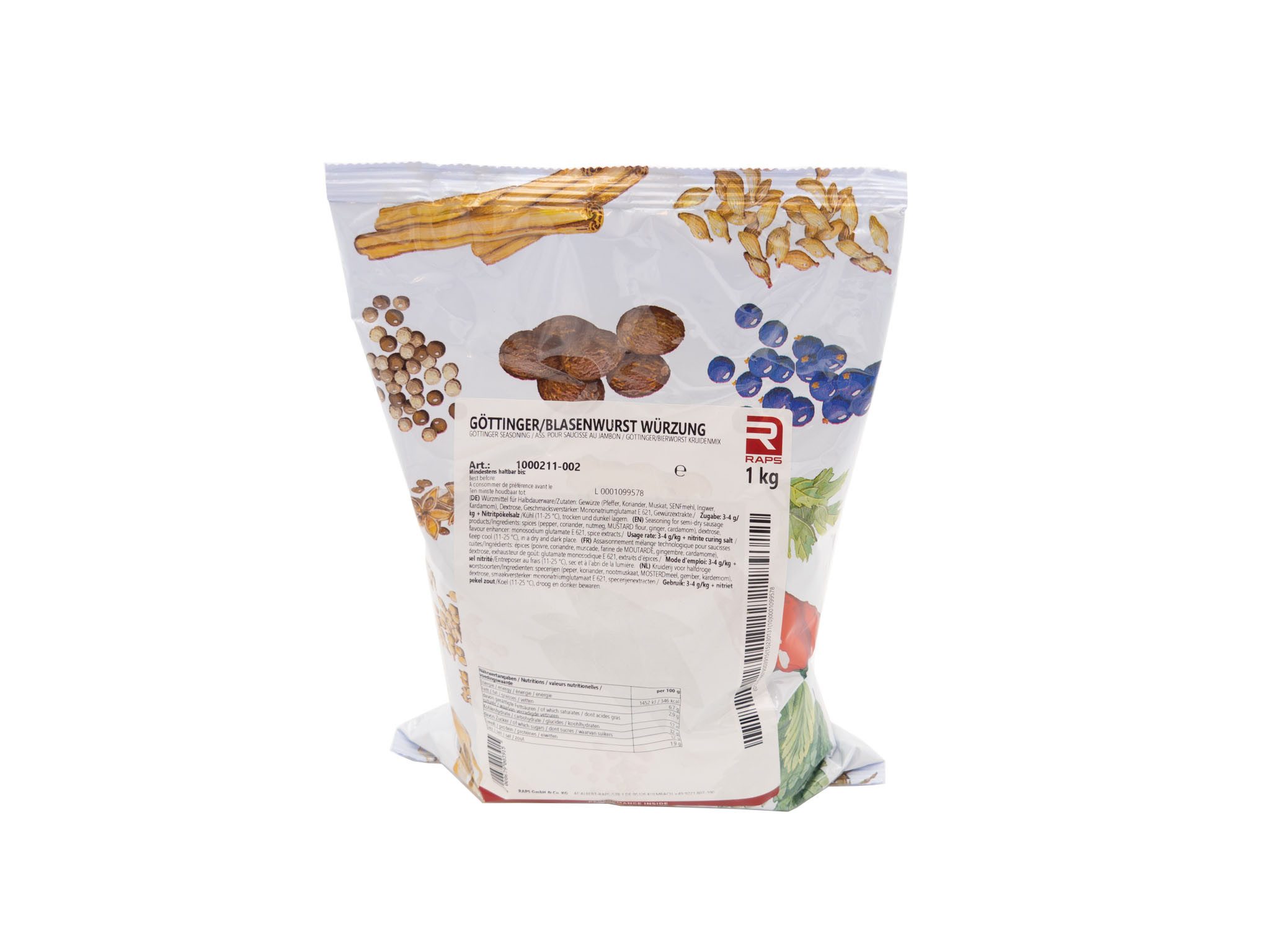 Raps Gewürz Göttingergewürz 1 kg Beutel