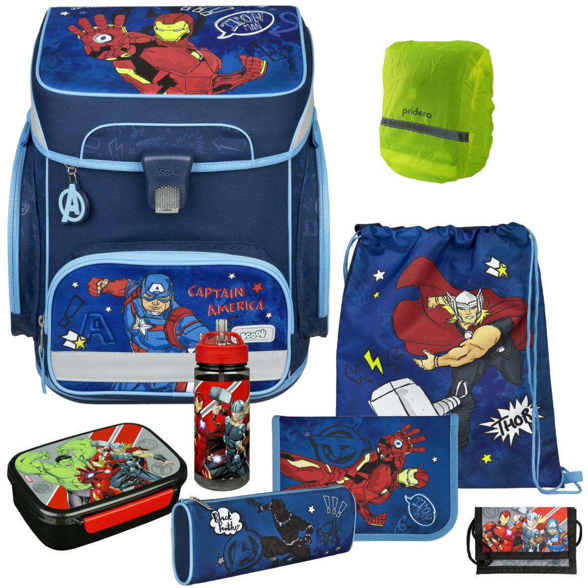 Scooli Schulranzen 1.Klasse Jungen EasyFit in unterschiedlichen Sets (9-tlg)