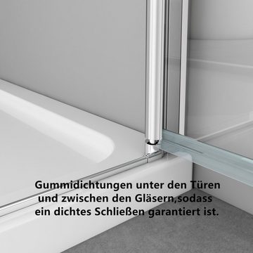 IMPTS Dusch-Drehtür Duschtür für Nischen, Pendeltür Dusche, 70x185 cm, Echtglas, (Duschtür, 1-St) Klarglas,mit 20mm Verstellbereich,links und rechts montierbar
