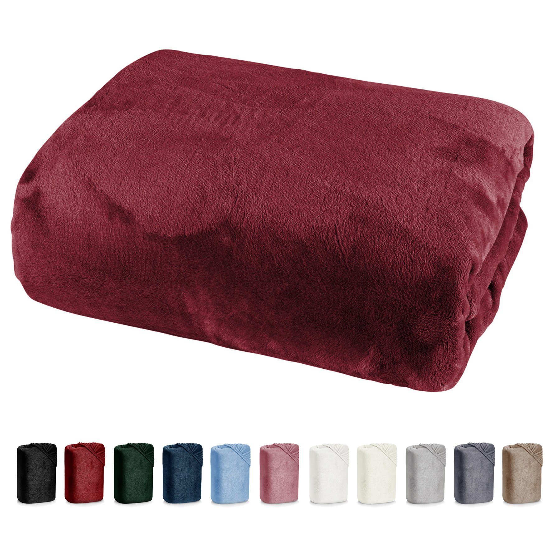 heimtexland Spannbettlaken Cashmere Touch Spannbetttuch Super Soft Bettlaken, Microfaser, Gummizug: rundum, kuschelig weich I Rundum-Gummizug I Matratzenhöhe bis 25 cm I