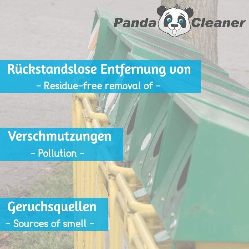 Sprühkopf (Set, Reiniger + [2-St. - gegen PandaCleaner Mülltonnenreiniger Geruchsentferner 1l) Mülleimer-Deo Mülleimer-Geruch