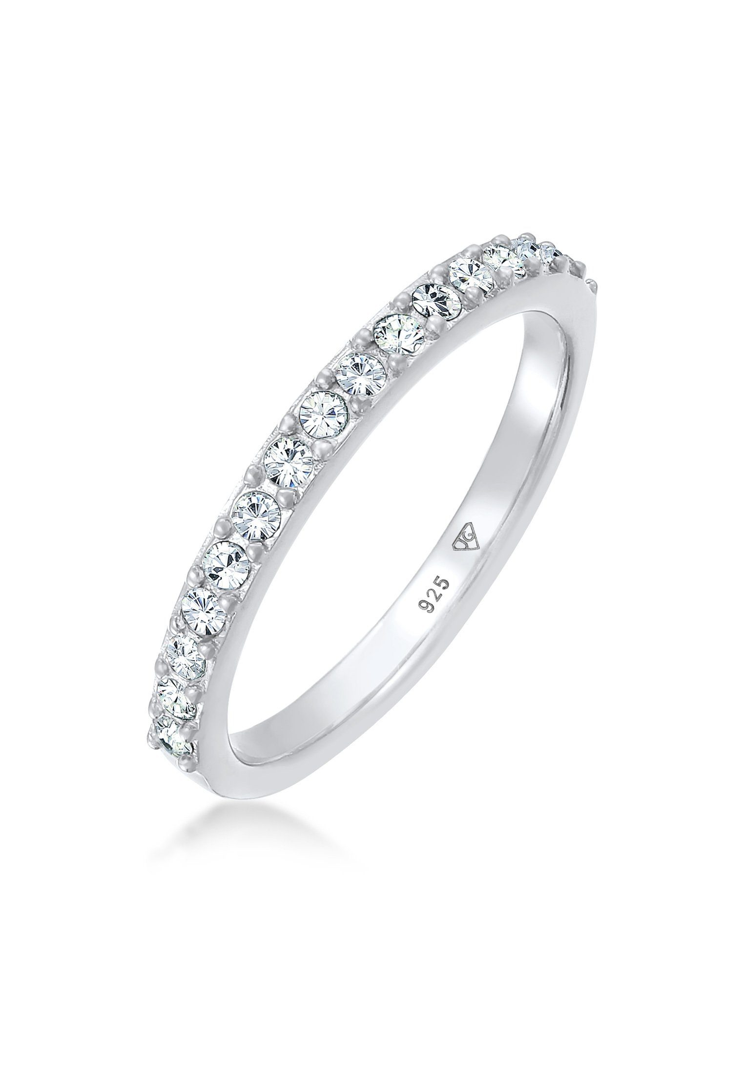 Elli Fingerring Bandring Memoire 925 Silber, mit Kristallen von Swarovski® günstig online kaufen