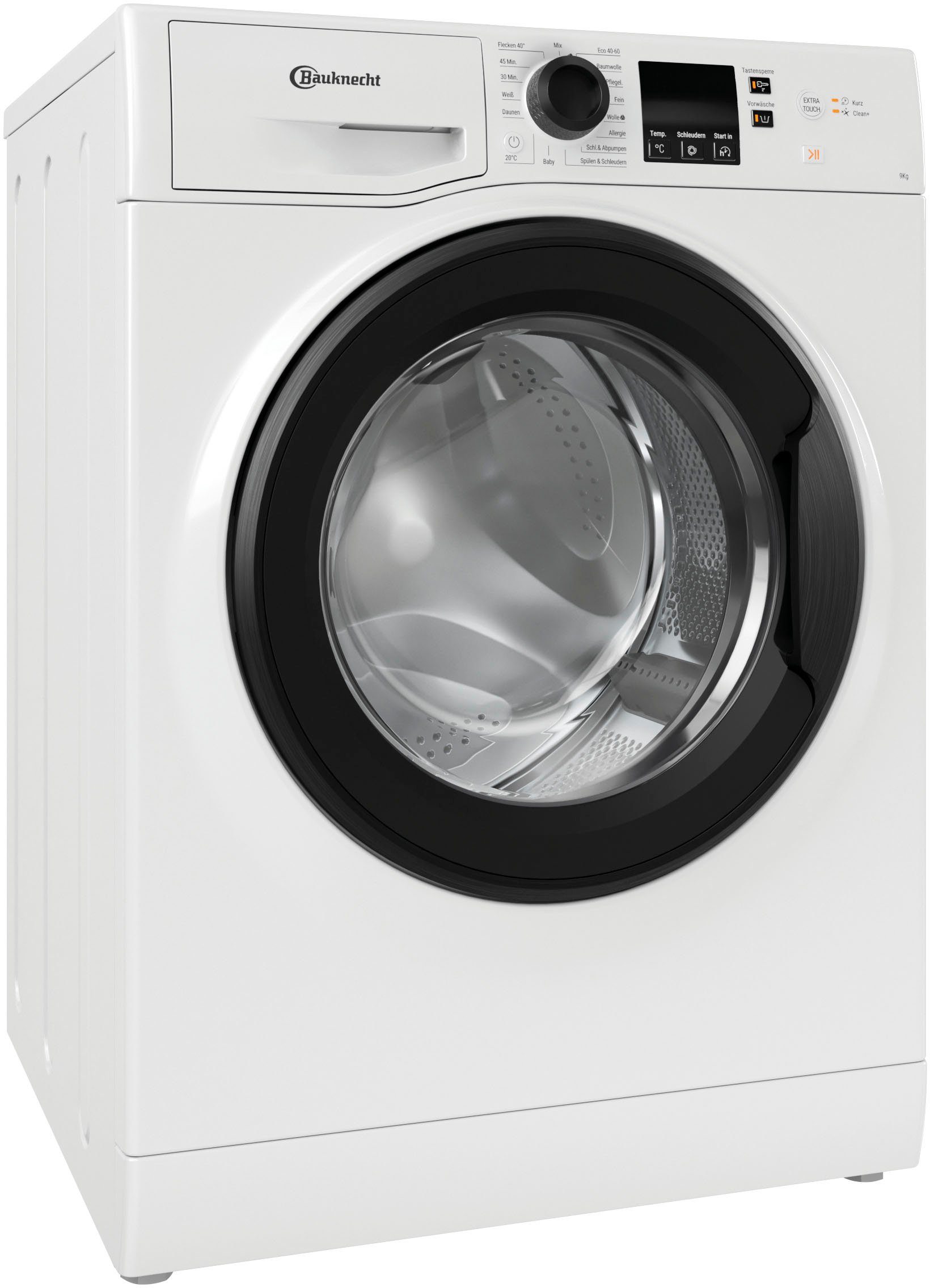 BAUKNECHT Waschmaschine BPW 914 B, 9 kg, 1400 U/min, Automatischer Schutz  vor Wasserschäden - Mehrfachwasserschutz+