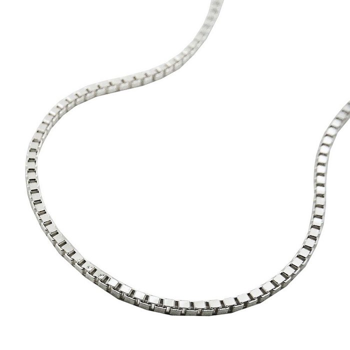 unbespielt Silberkette Halskette Damen Kette 1 mm Venezianerkette 925 Silber 60 cm inkl. kleiner Schmuckbox Silberschmuck für Damen und Herren