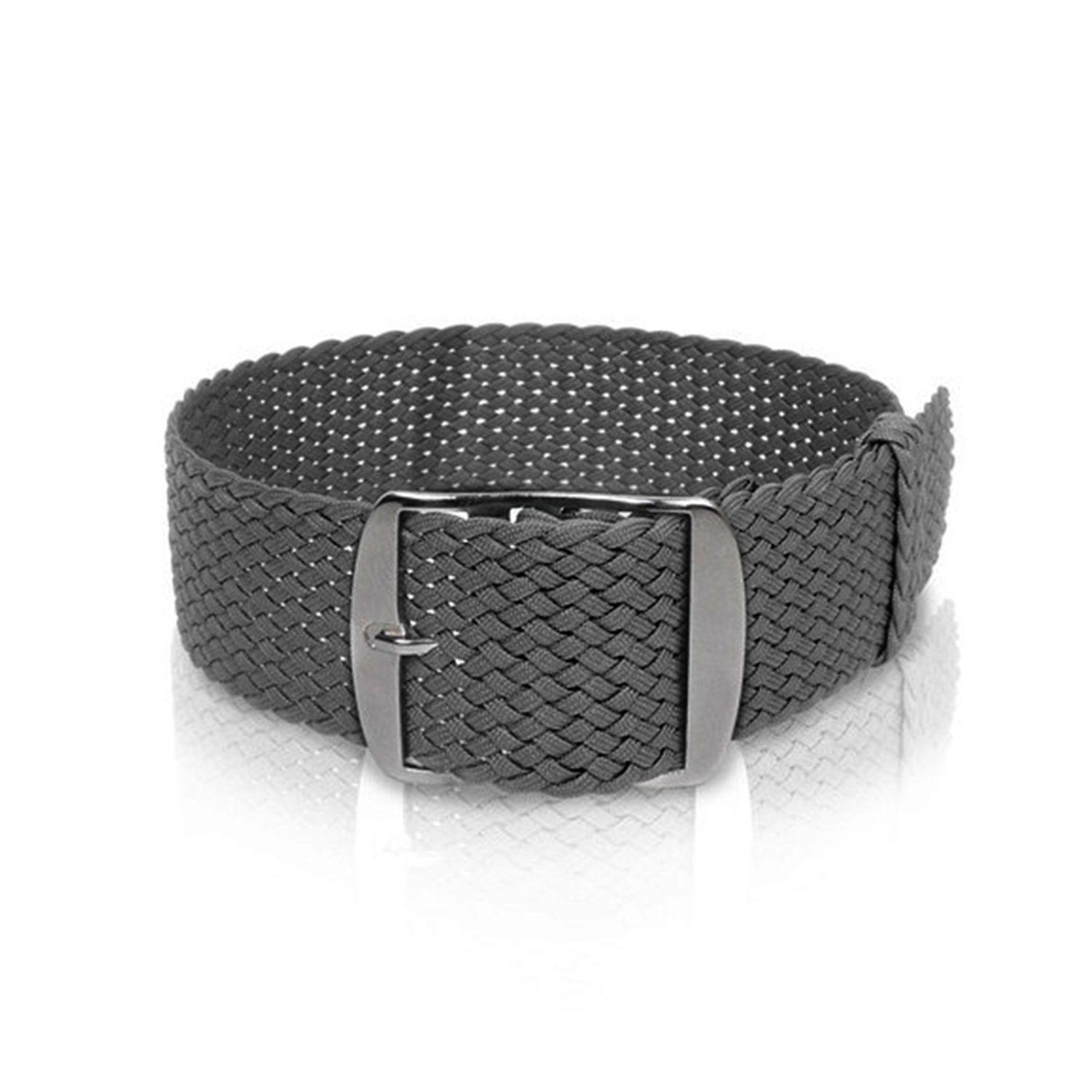 Selva Technik Uhrenarmband Perlonband dunkel-grau, 20mm
