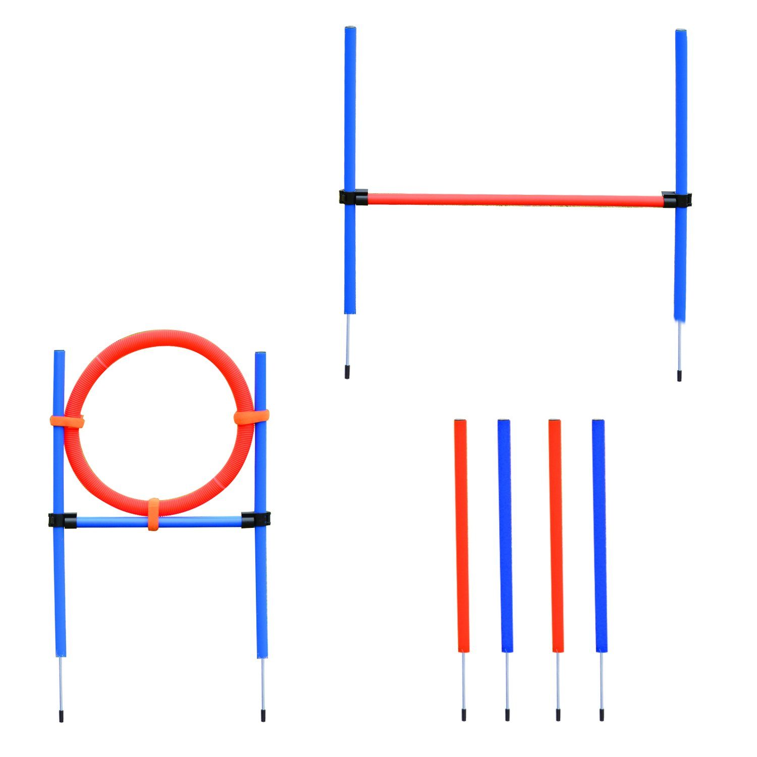 PawHut Agility-Hürde Hundesport, PE, Polyestergewebe