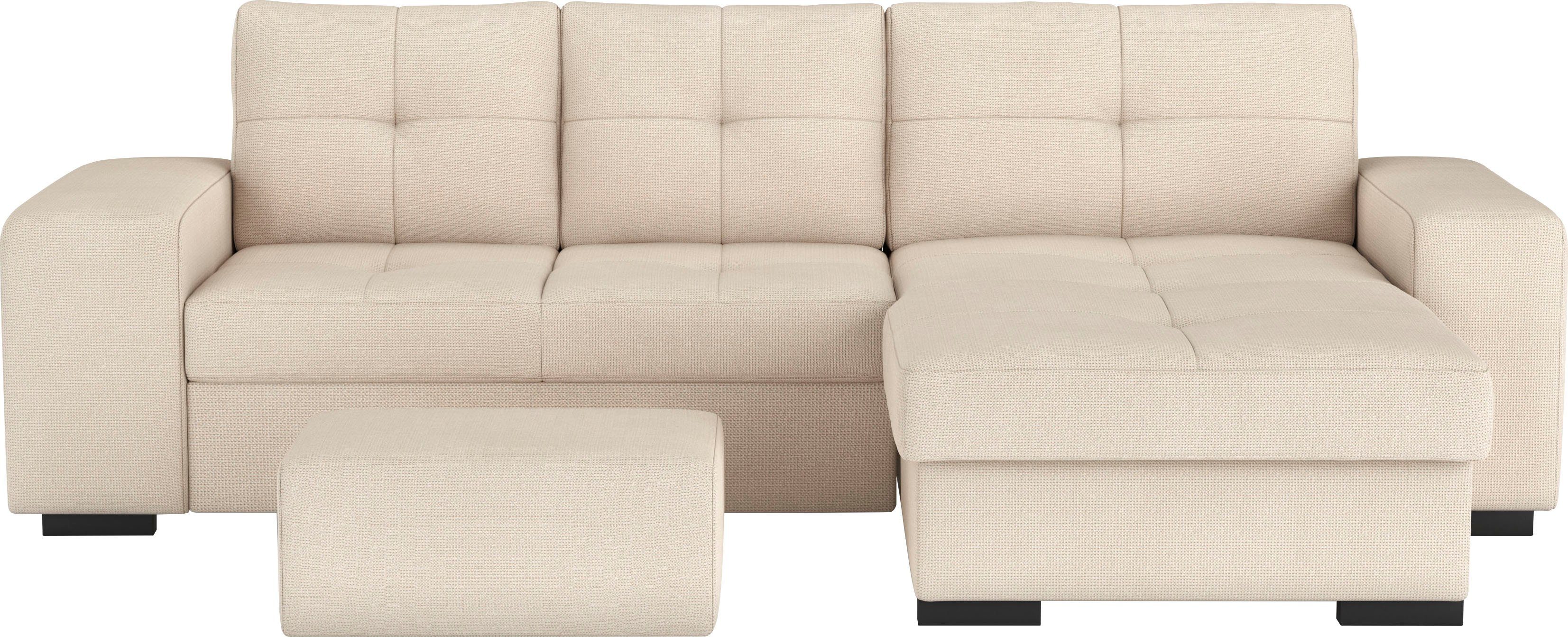 COTTA Ecksofa Mattina L-Form, mit Hocker, günstig online kaufen