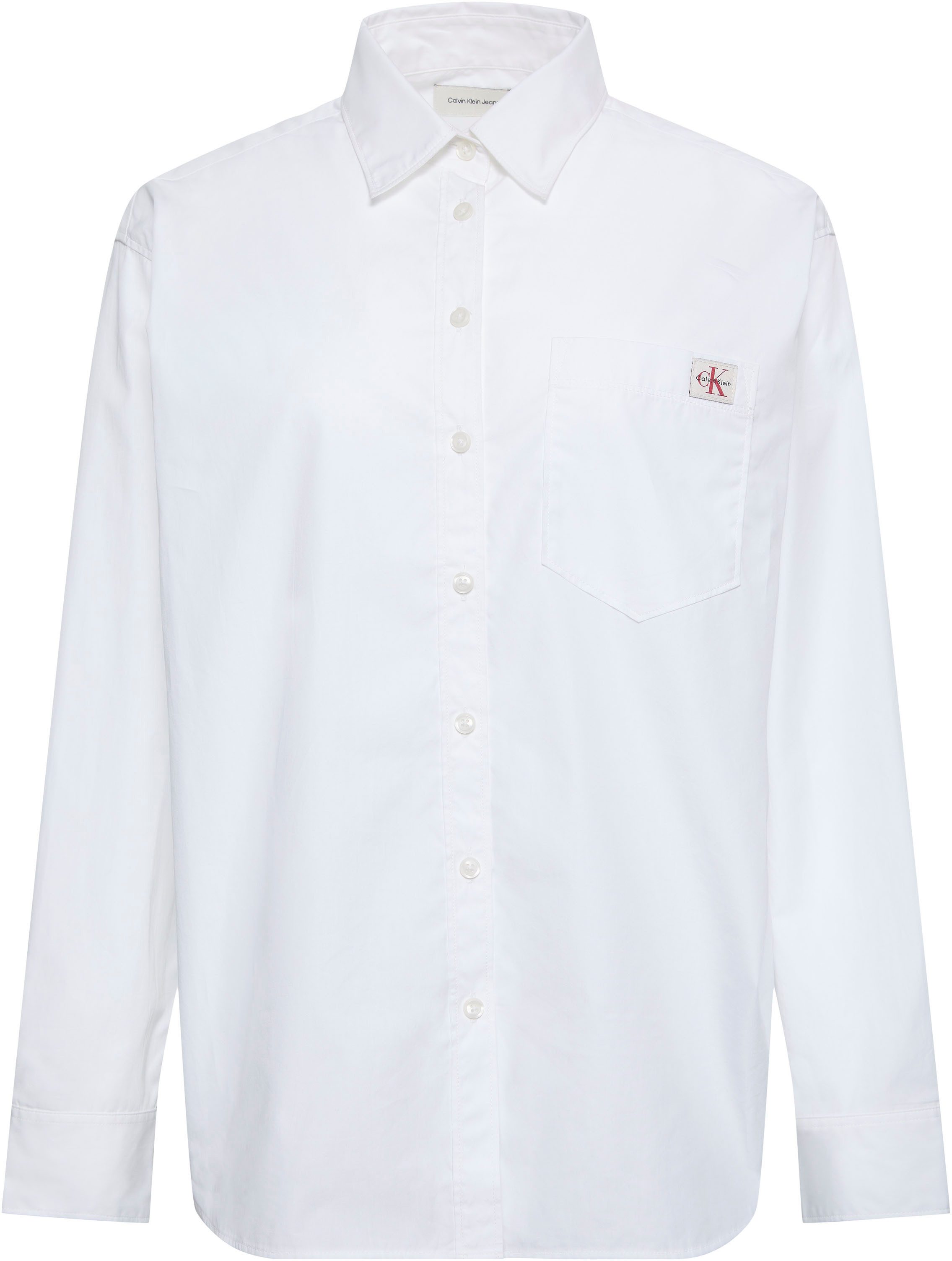 Calvin Klein Jeans Hemdbluse COTTON POPLIN RELAXED SHIRT Regular fit mit He günstig online kaufen