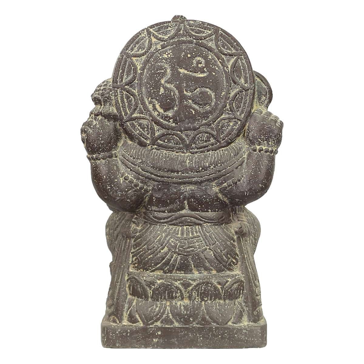 cm Steinfigur Handarbeit Ganesha 50 in auf im Sockel St), Galerie Oriental (1 Dekofigur Herstellung Ursprungsland traditionelle