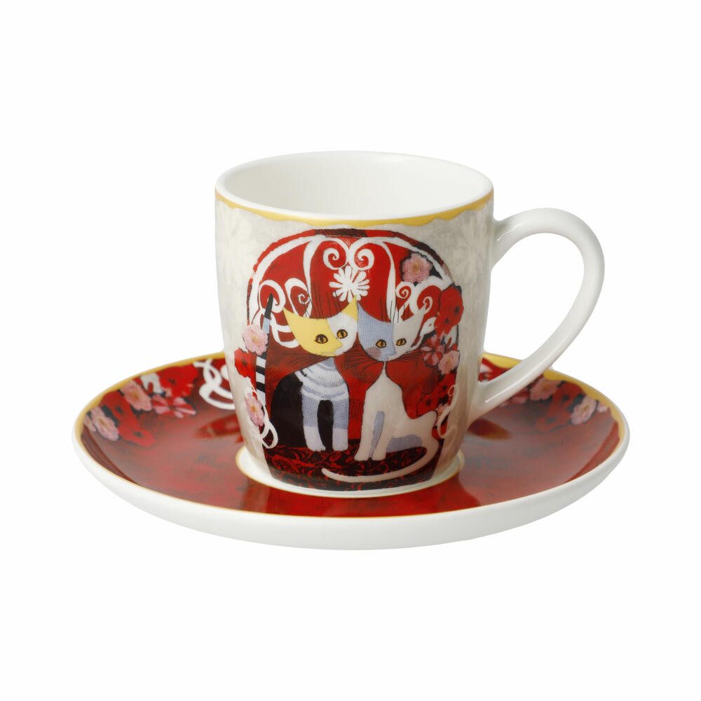 Goebel Espressotasse Rosina Wachtmeister -Templi dell amore 100 ml, Fine Bone China