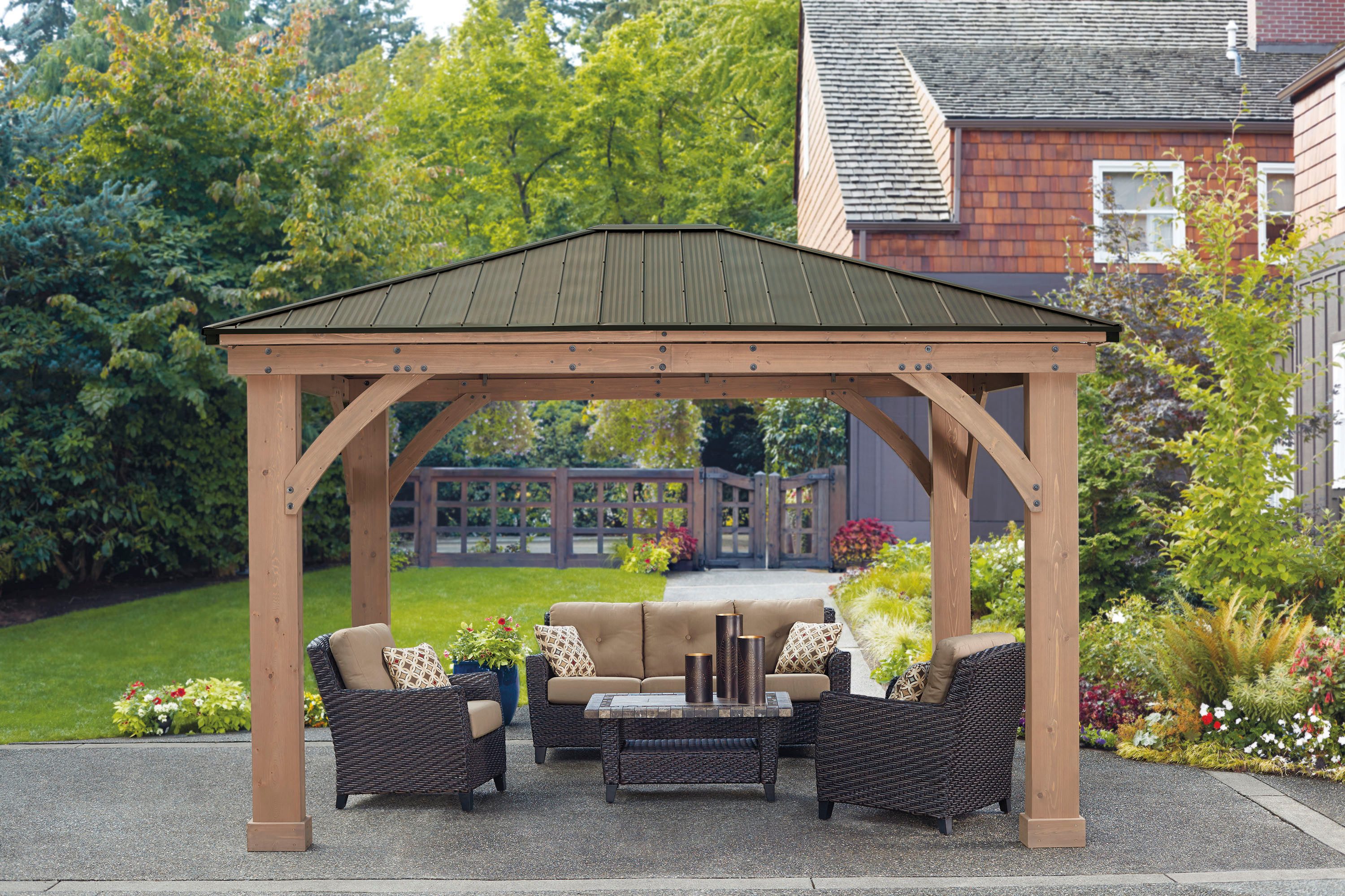 WESTMANN Holzpavillon Devon 12x14, BxT: 366x427 cm