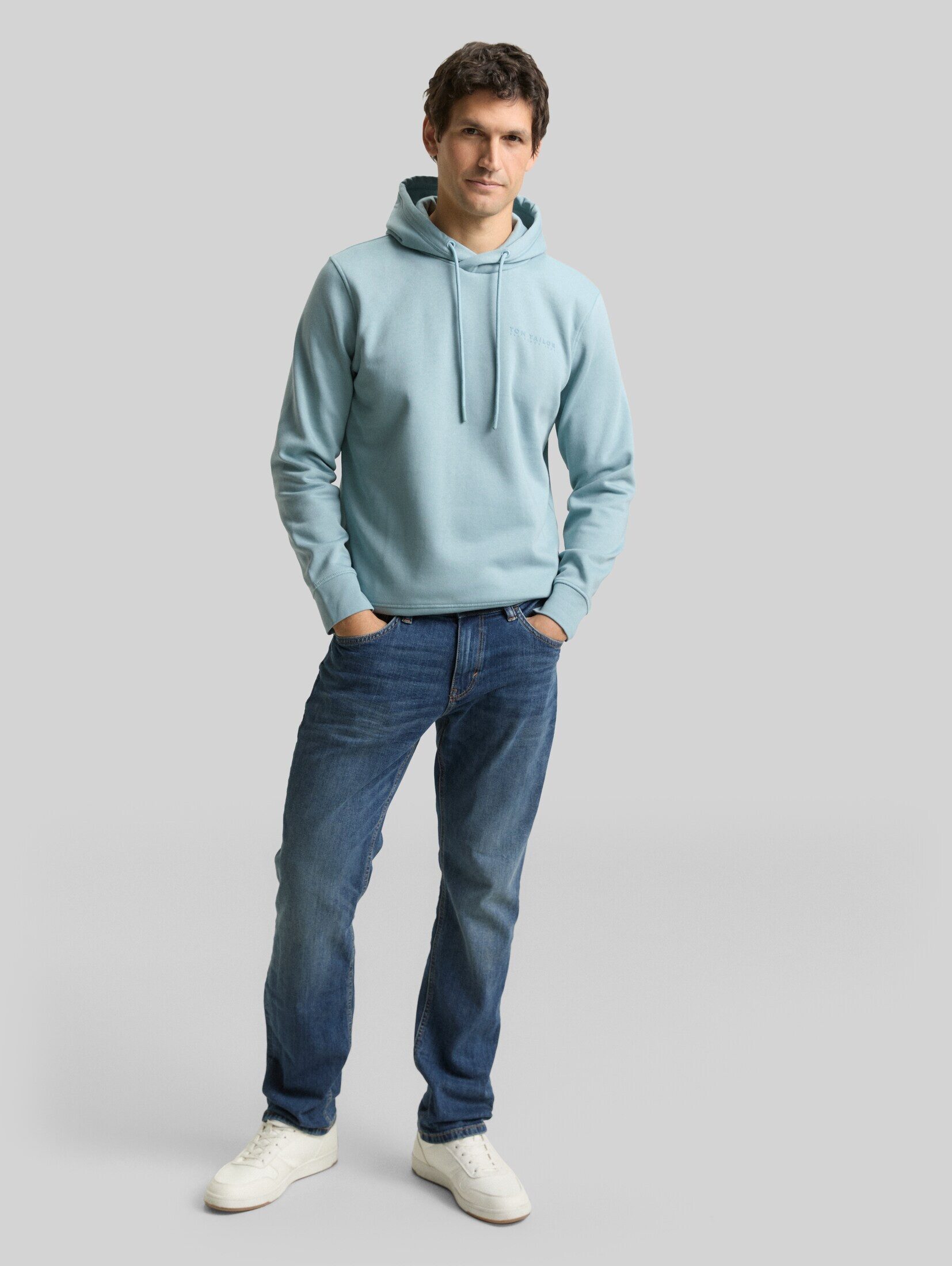 TOM TAILOR Sweatshirt Strick & Sweatshirts Hoodie Sweatshirt mit Logo-Print – Bild 5 von 5