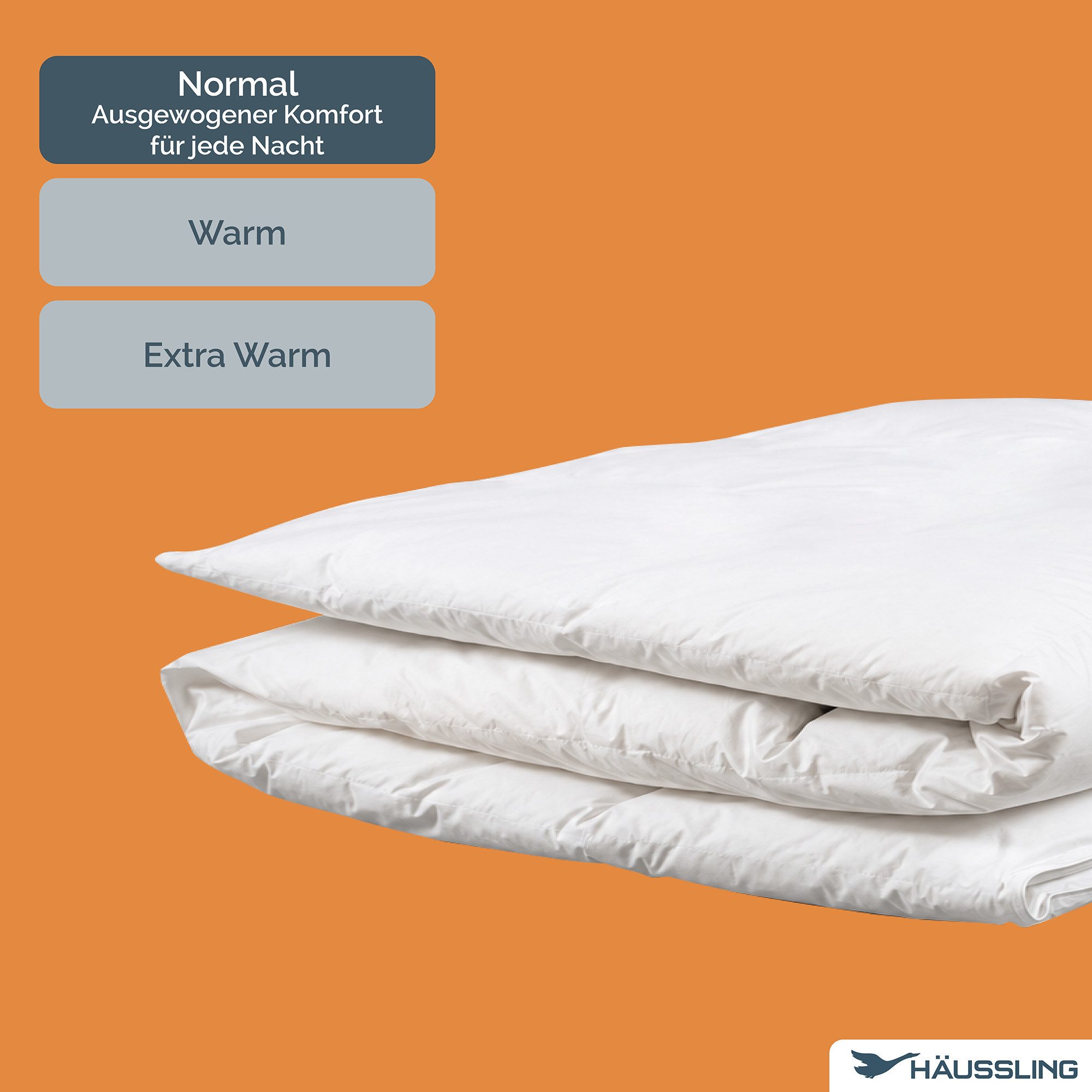 Haeussling Daunenbettdecke Hygge Home, Bettdecken für Sommer und Winter, Ganzjahresdecke, Decke, Füllung: weiße, neue 90% Daunen und 10% Federn, Kl. 1, Bezug: 1 – Bild 5 von 5