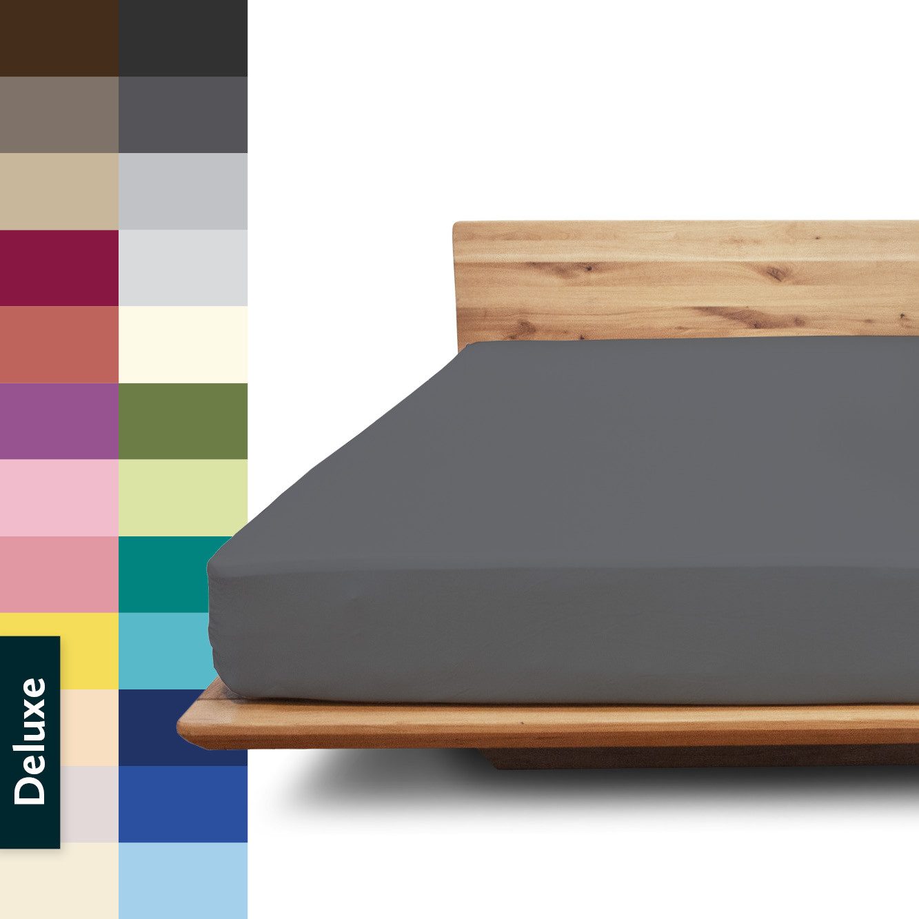 JONA SLEEP Spannbettlaken Deluxe Matratzen Spannbetttuch, Gummizug: rundum - robuster Multi-Stretch Gummi, wirft keine Falten, optimale Passform, 180 Wäschen Garantie, Made in Austria, Bettlaken