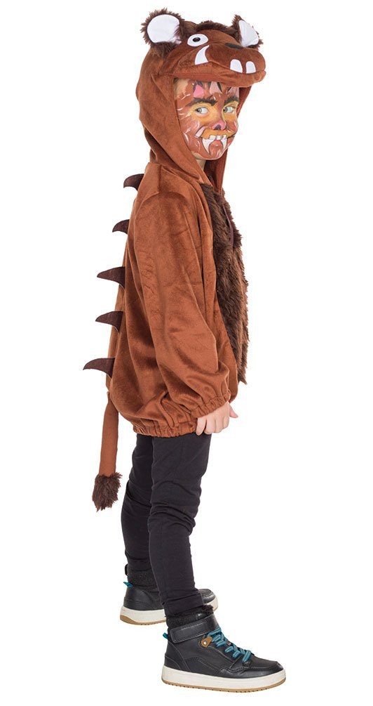 Karneval-Klamotten Monster-Kostüm Grüffelo Kinder Märchenkostüm, Kinderkostüm Oberteil mit Kapuze für Mädchen Jungen Tierkostüm