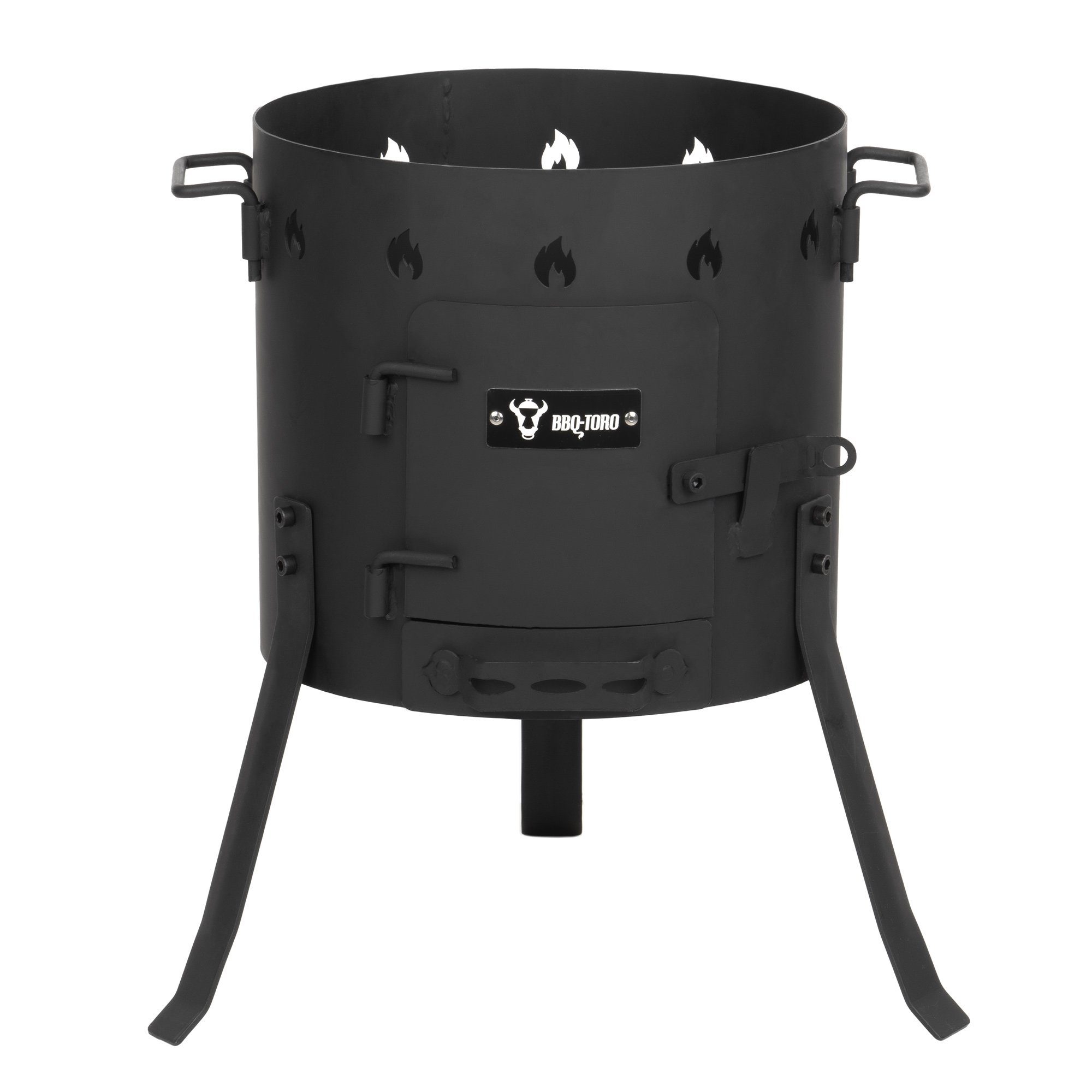 BBQ-Toro Feuerstelle Kazan Ofen Ø 35 cm, Gulaschkessel, Feuerkessel, Outdoor Ofen, Utschak, (1-St), Seitliche Griffe zum Transport