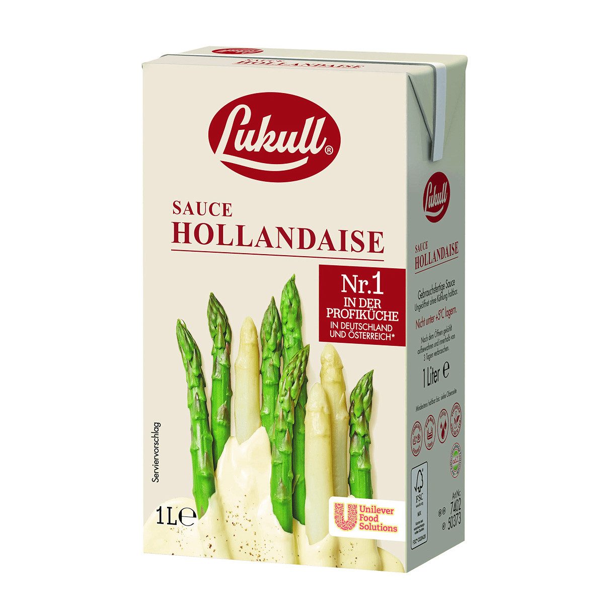 Lukull Saucen, Lukull Sauce Hollandaise mit zart cremiger Konsistenz 1000ml