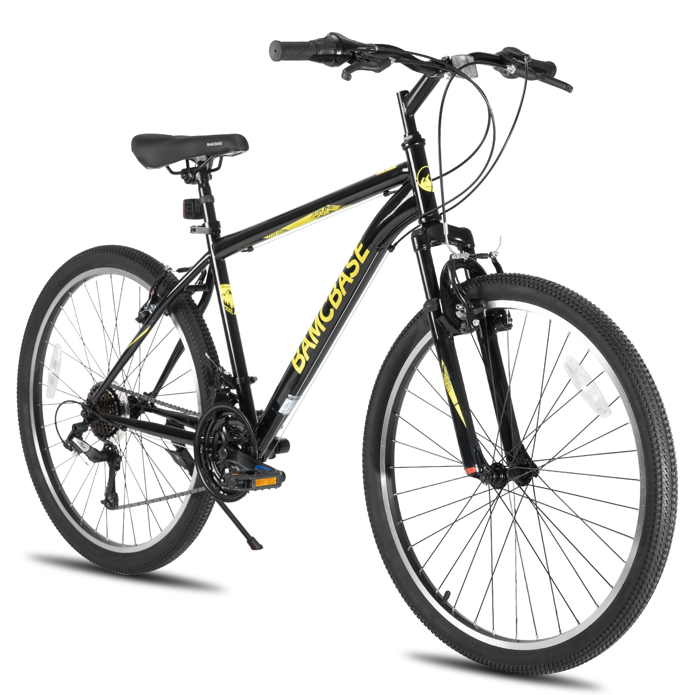 HILAND Mountainbike 26 27,5 29 Zoll bike MTB für Männer Frauen, Studenten-Pendlerfahrrad, mit V-Bremse, 21 Gang, Federgabel, Hochwertiger Rahmen,Kettenschaltung