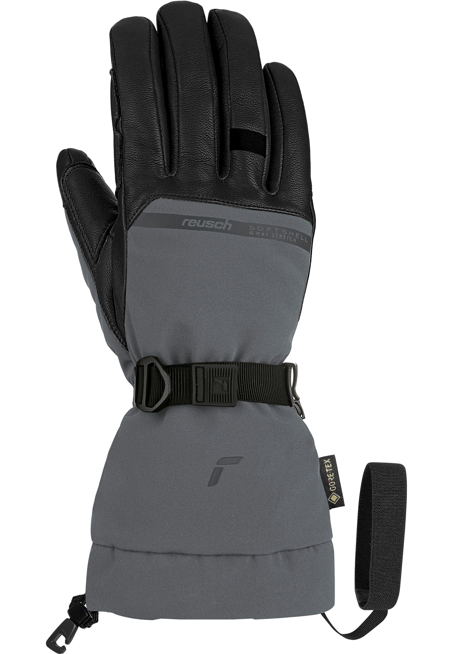 TOUCH-TEC™ GORE-TEX Reusch warm, grau-schwarz sehr wasserdicht Skihandschuhe Discovery