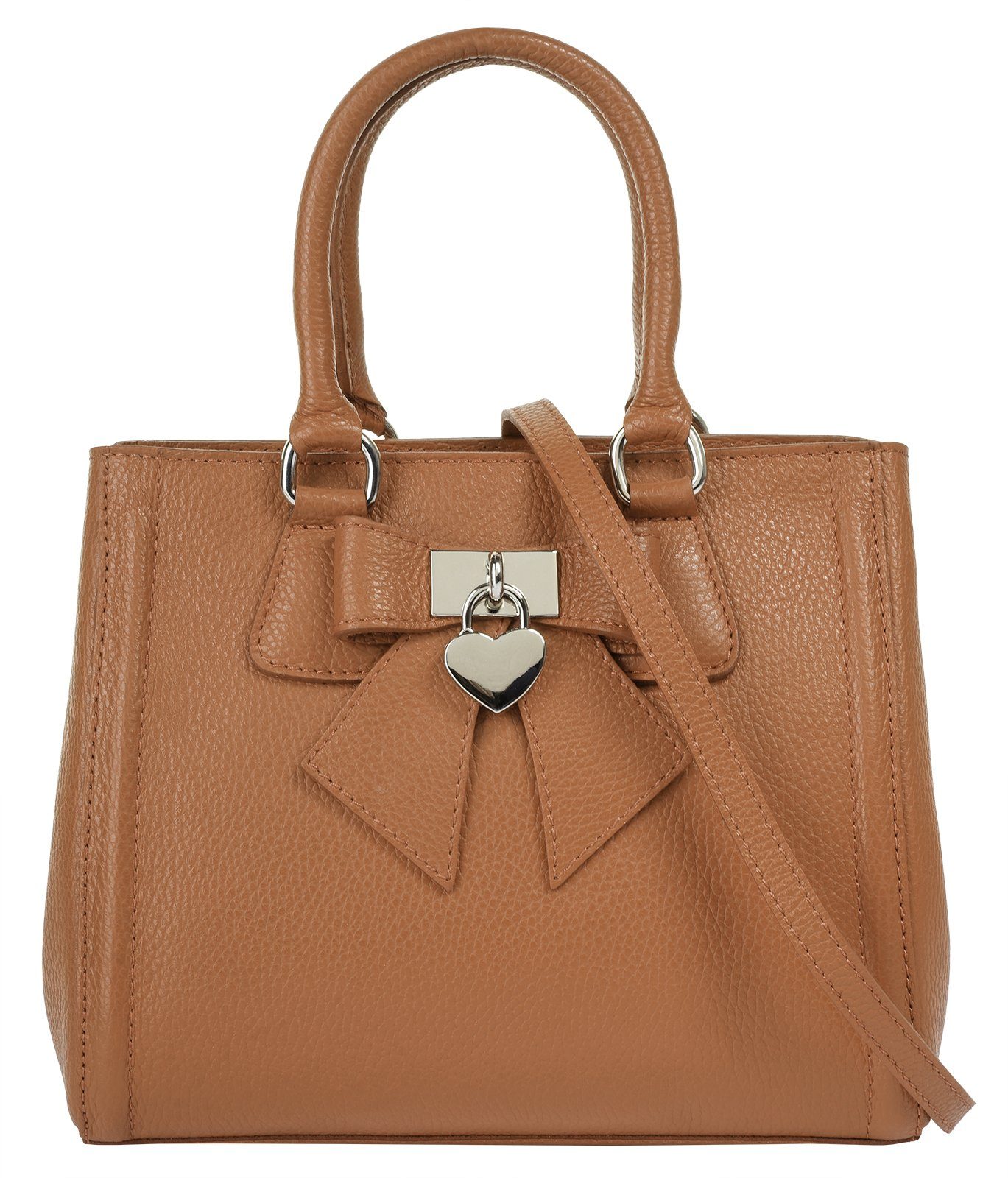 Cluty Henkeltasche Solcuore, echt Leder, Made in Italy