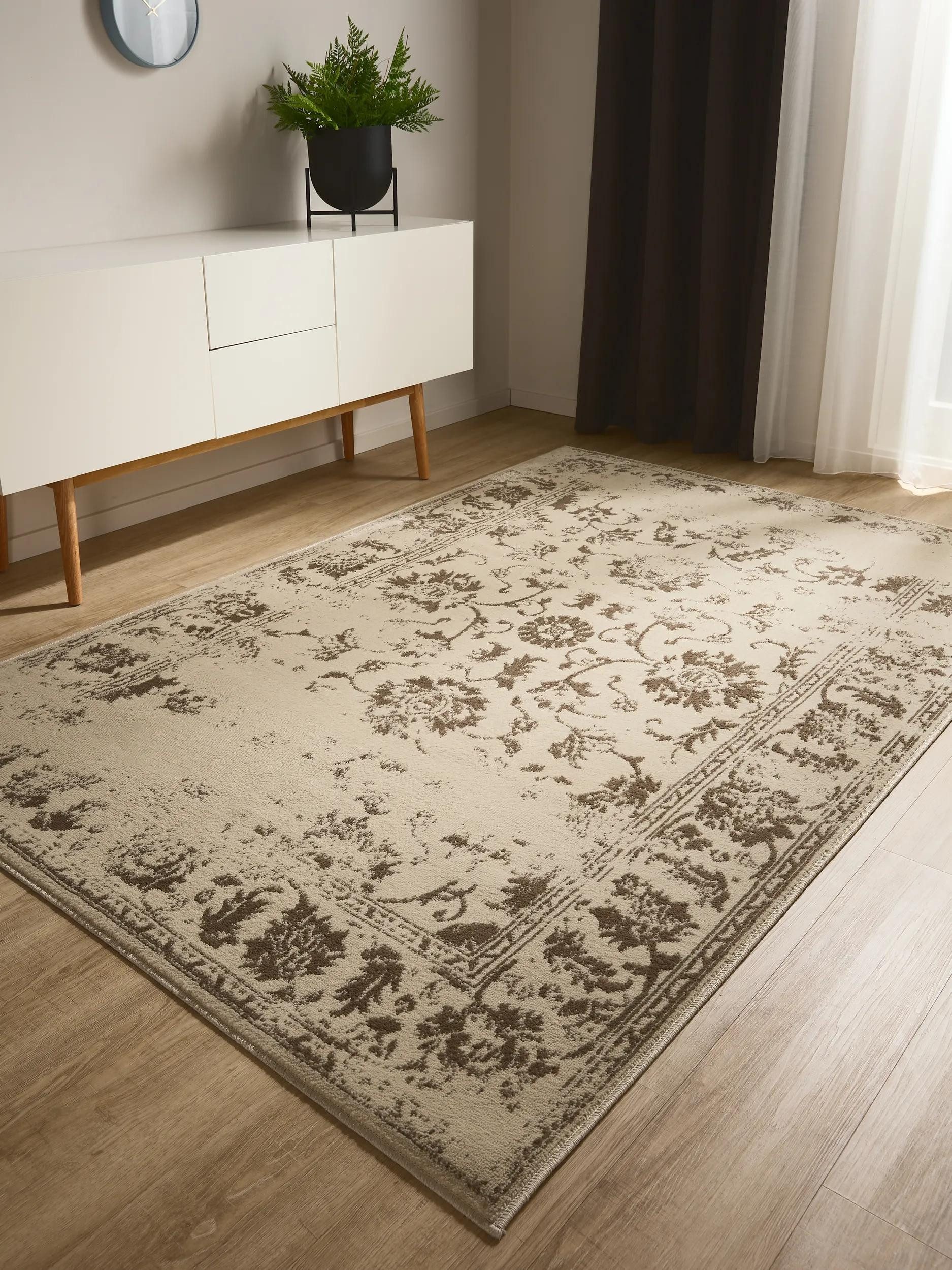benuta Teppich Suki, rechteckig, Höhe: 6 mm, Vintage-Look, Kurzflor, Retro Teppich Wohnzimmer, Schlafzimmer