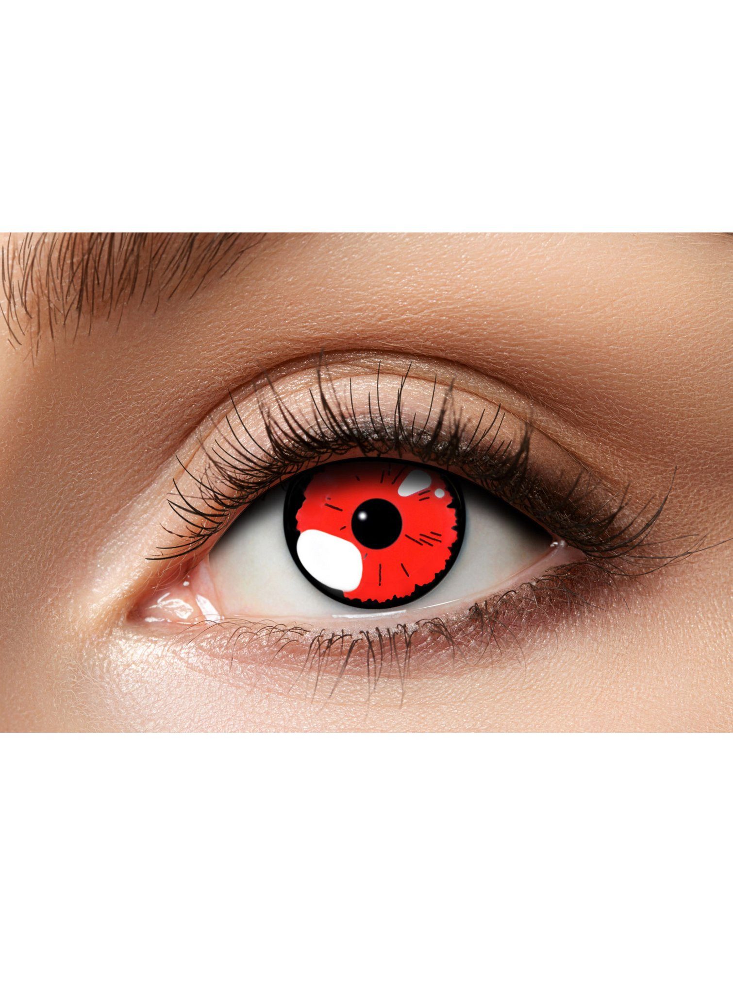 Metamorph Motivlinsen Rote Lobelie Kontaktlinsen, Weiche Jahres-Motivlinsen für fantastische Verwandlungen